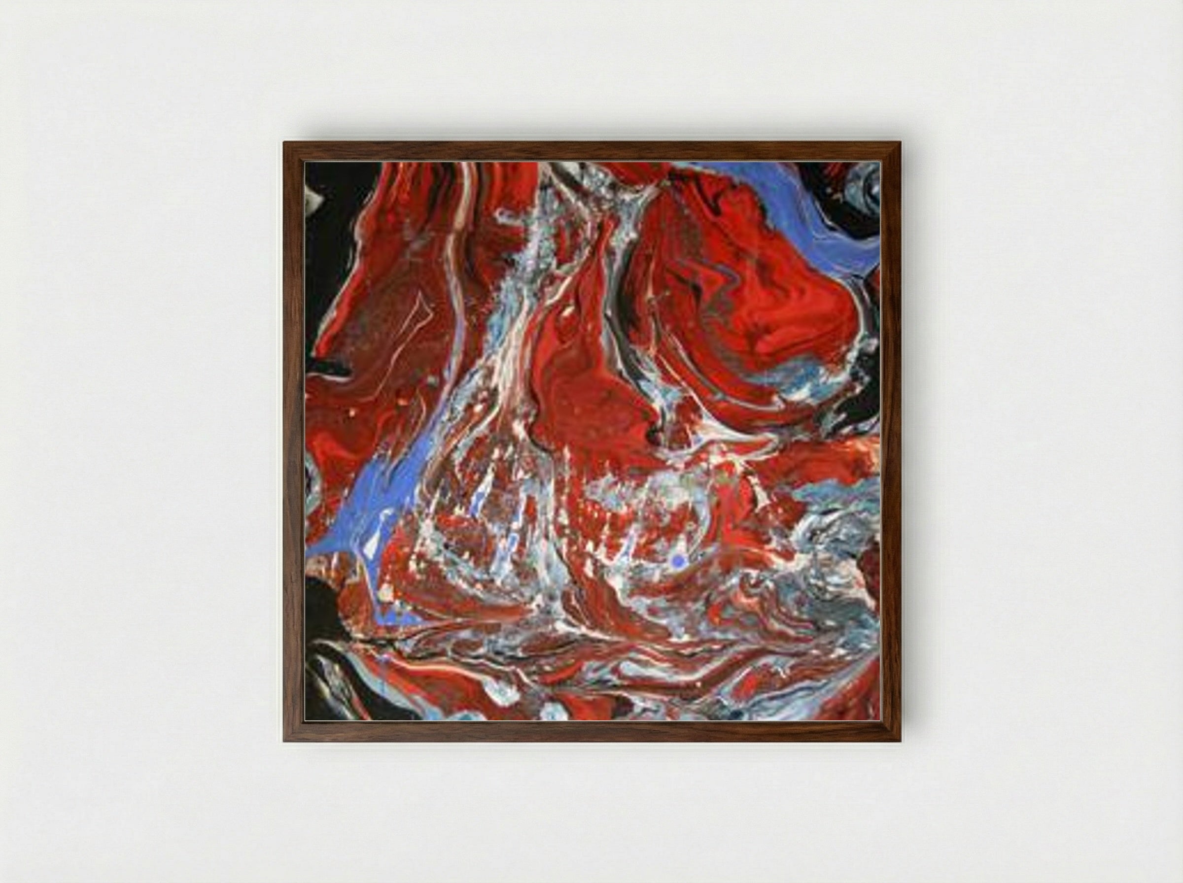 Dynamic Universe XXIV - Romul Nutiu - Framed Print Dark Wood