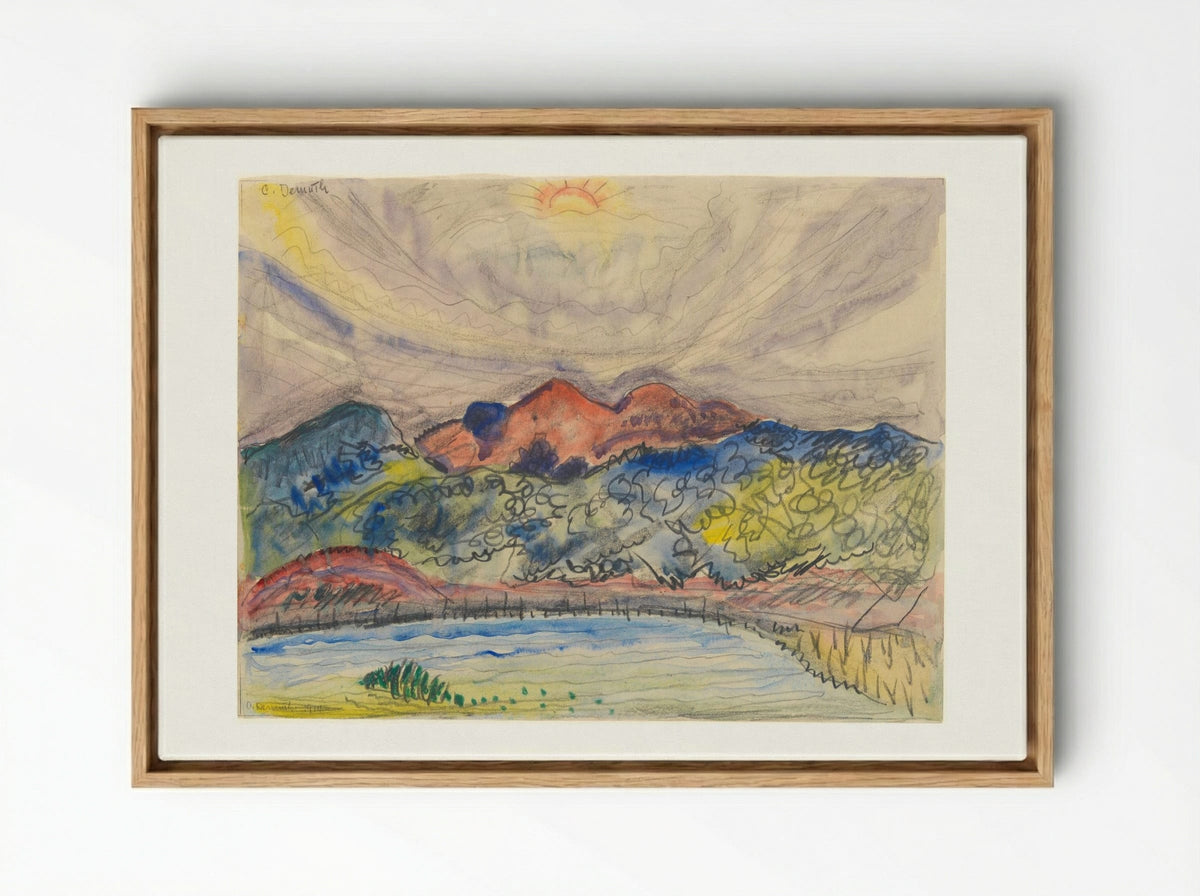 Early Landscape - Charles Demuth - Framed Canvas Wood