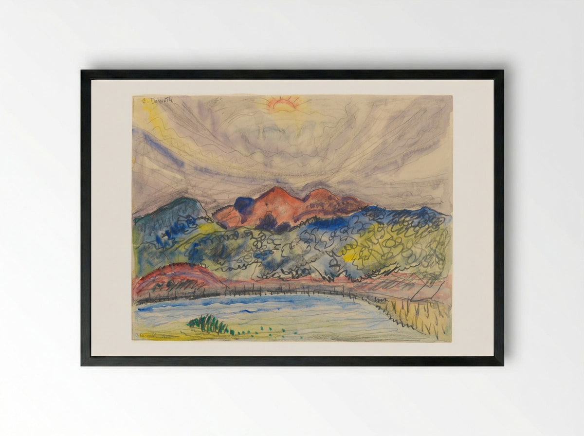 Early Landscape - Charles Demuth - Framed Print Black