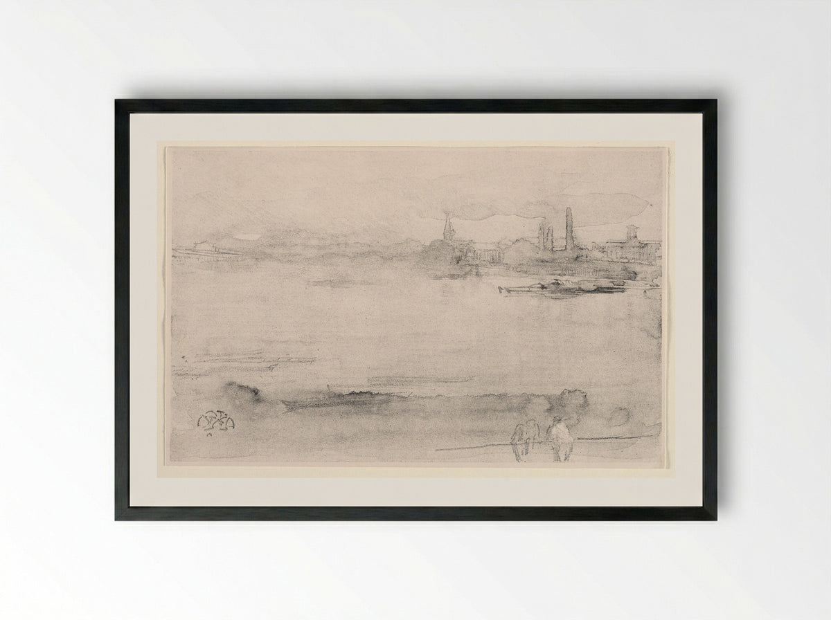 Early Morning - James McNeill Whistler - Framed Print Black
