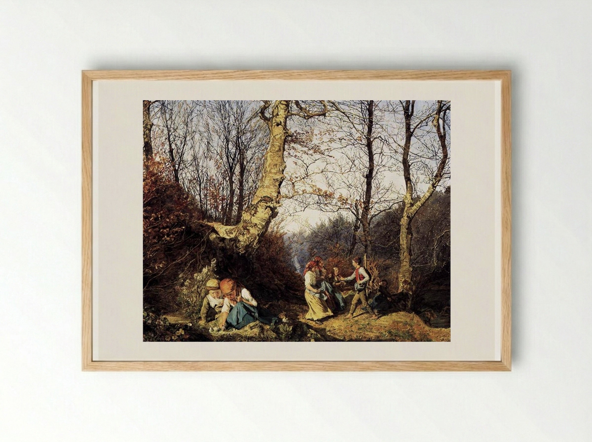 Early Spring in the Wienerwald - Ferdinand Georg Waldmüller - Framed Print Wood