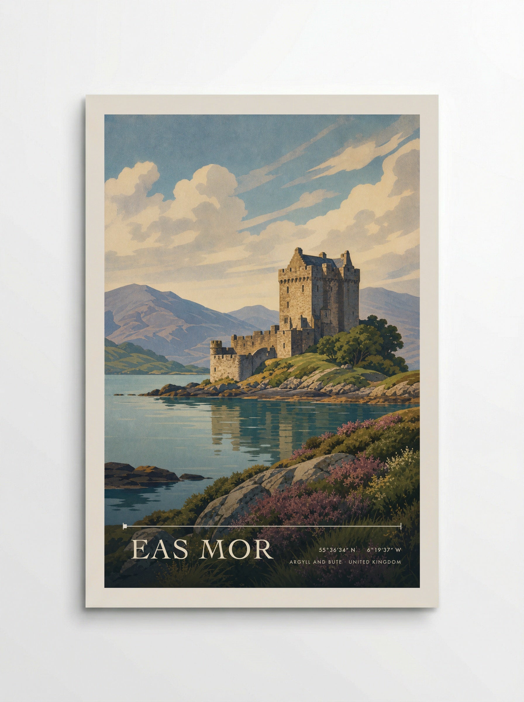 Eas Mor Argyll and Bute United Kingdom Travel Poster - Poster