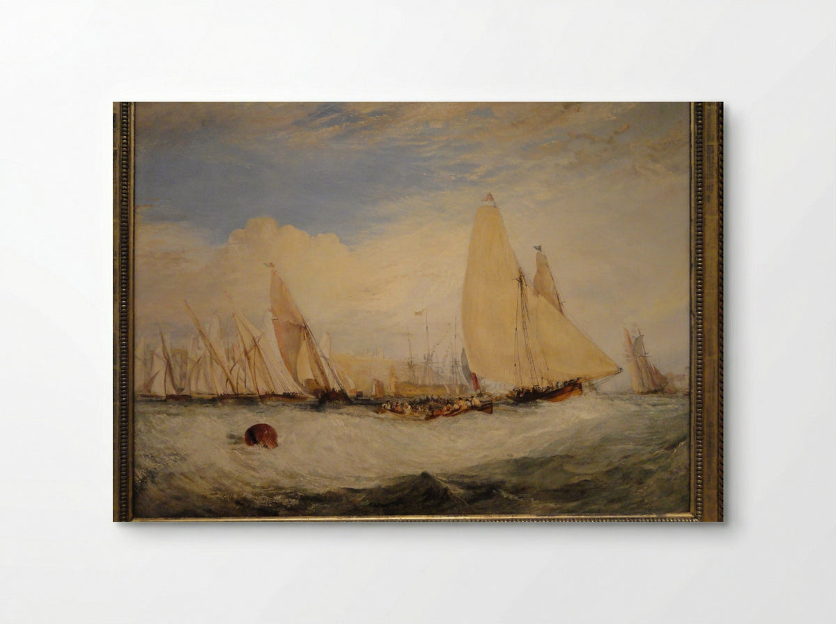 East Cowes Castle, the seat of J. Nash, Esq., the Regatta beating to windward - J.M.W. Turner - Poster