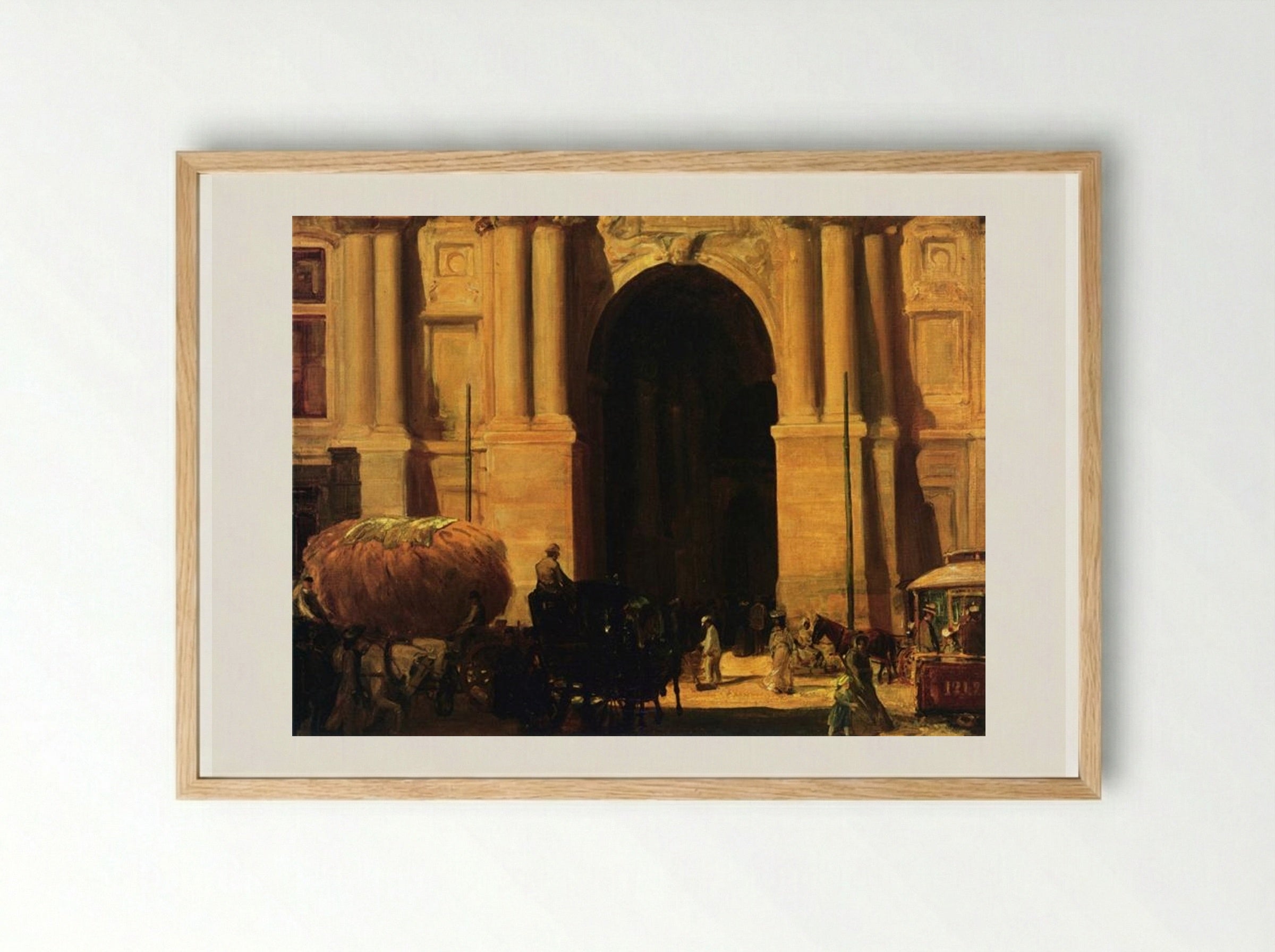 East Entrance, City Hall, Philadelphia - John French Sloan - Framed Print Wood