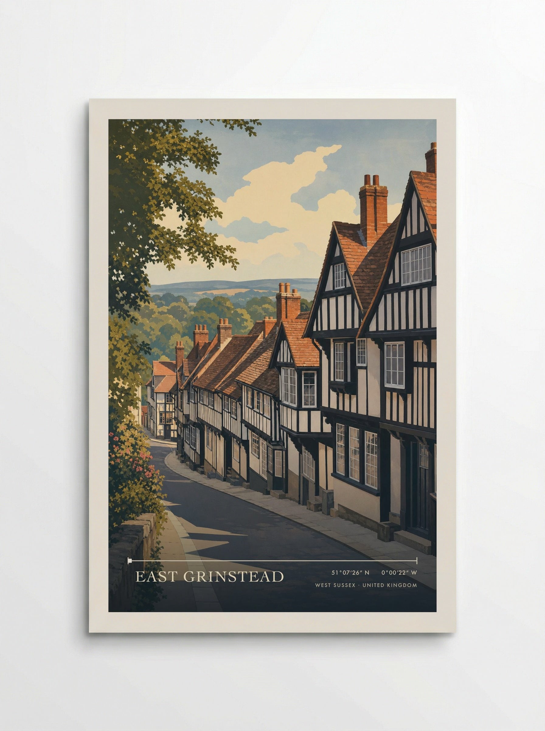 East Grinstead West Sussex United Kingdom Travel Poster - Poster