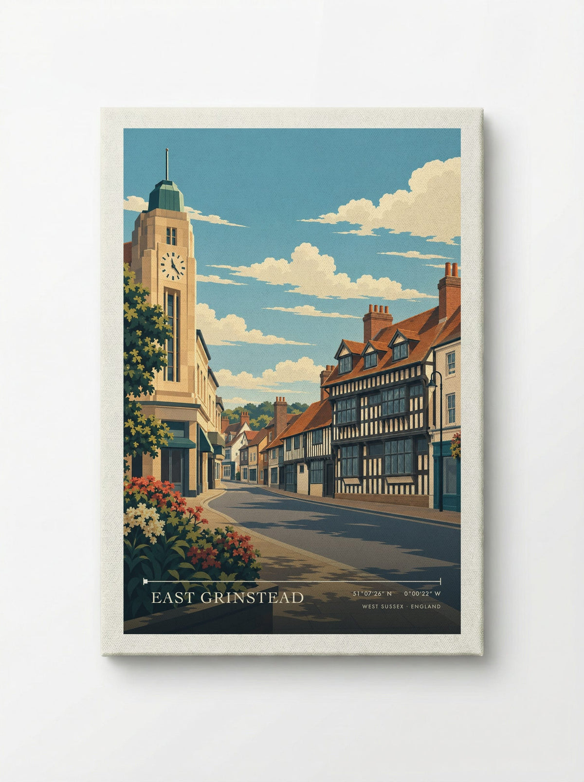 East Grinstead, West Sussex | Travel Poster - Canvas