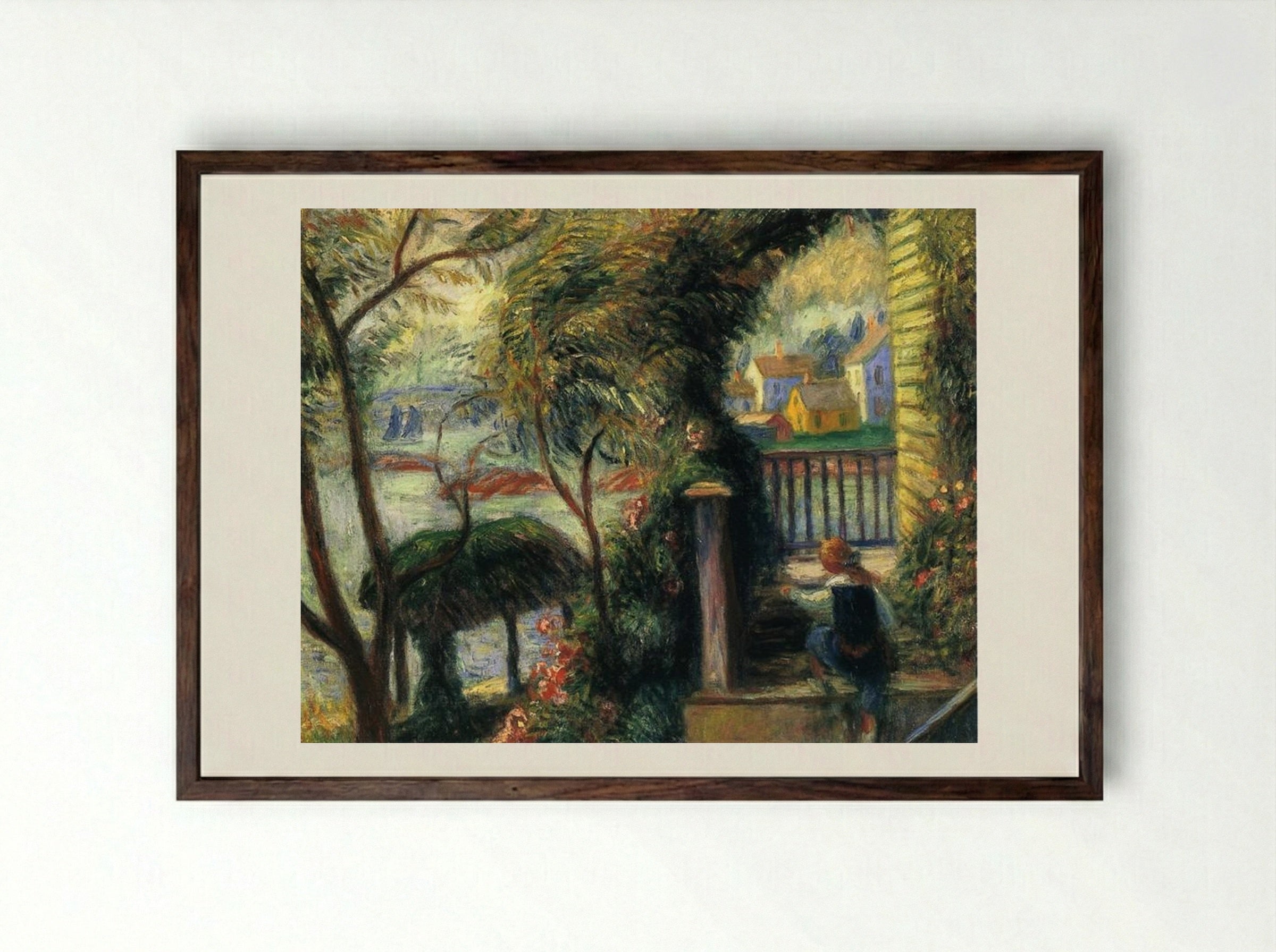 East Point, Gloucester - William James Glackens - Framed Print Dark Wood
