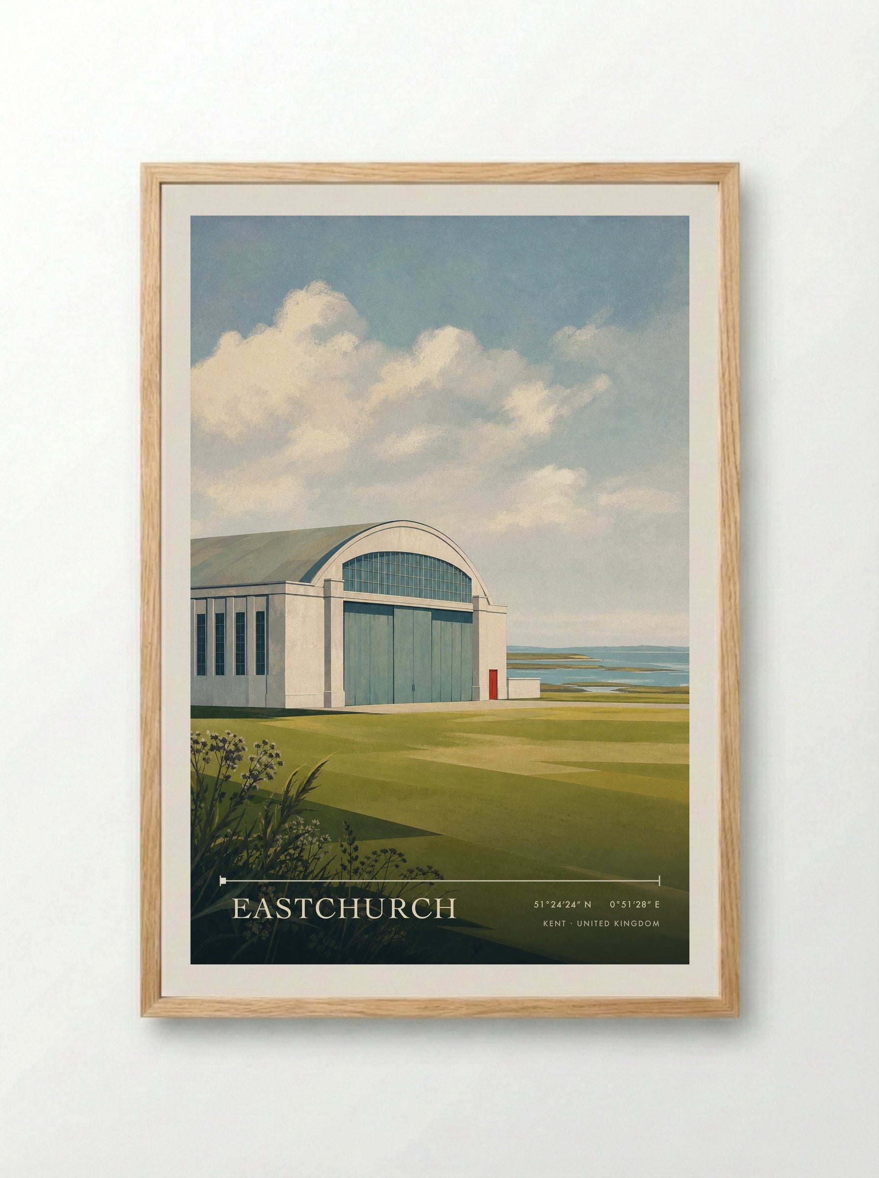 Eastchurch Kent United Kingdom Travel Poster - Framed Print Wood