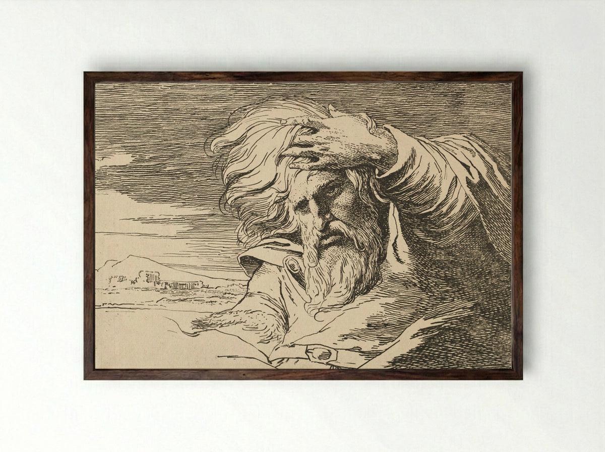 Eastern Patriarch - James Barry - Framed Print Dark Wood