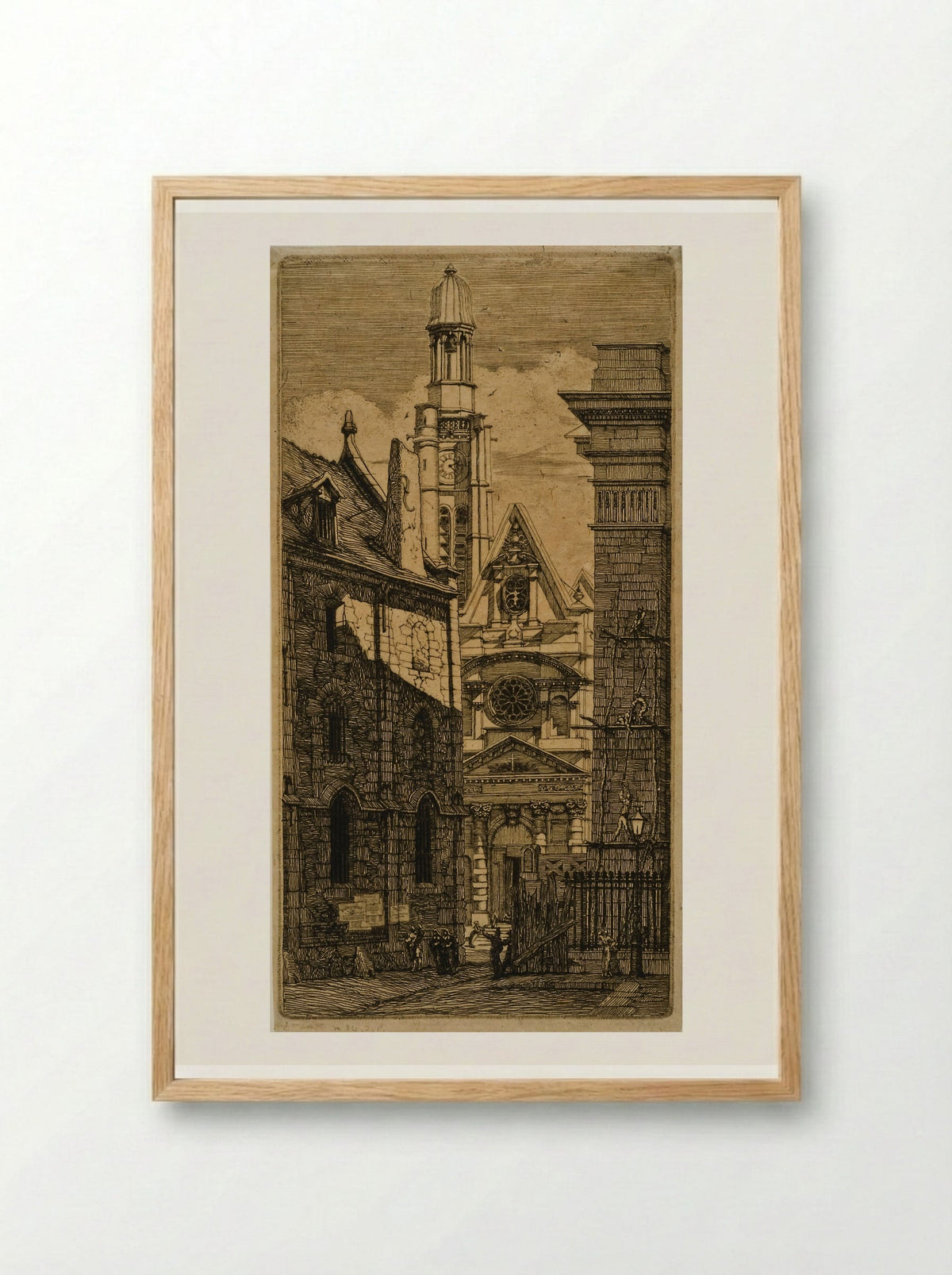 Eaux-fortes sur Paris (Cover with title) - Charles Meryon - Framed Print Wood