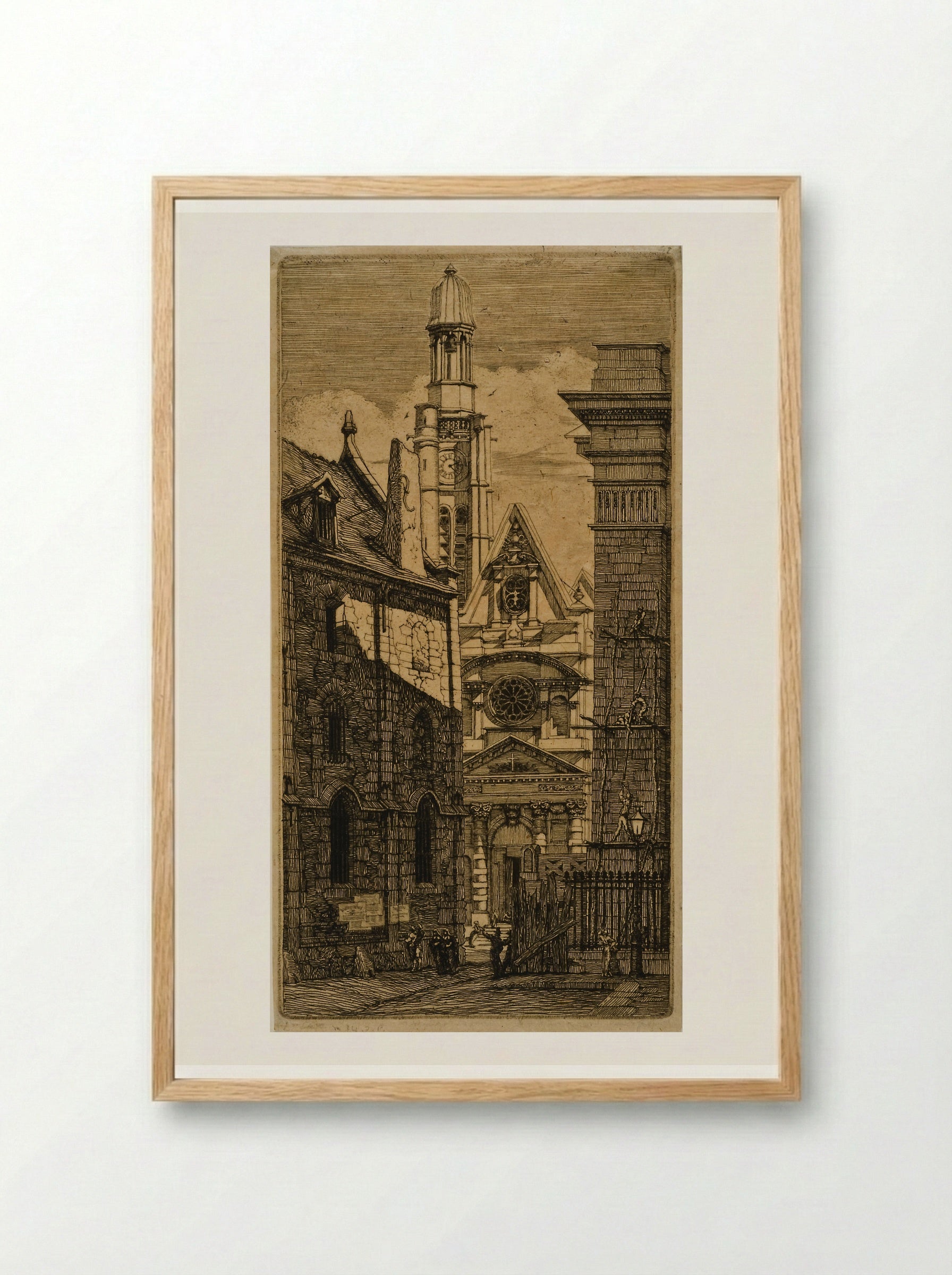 Eaux-fortes sur Paris (Cover with title) - Charles Meryon - Framed Print Wood