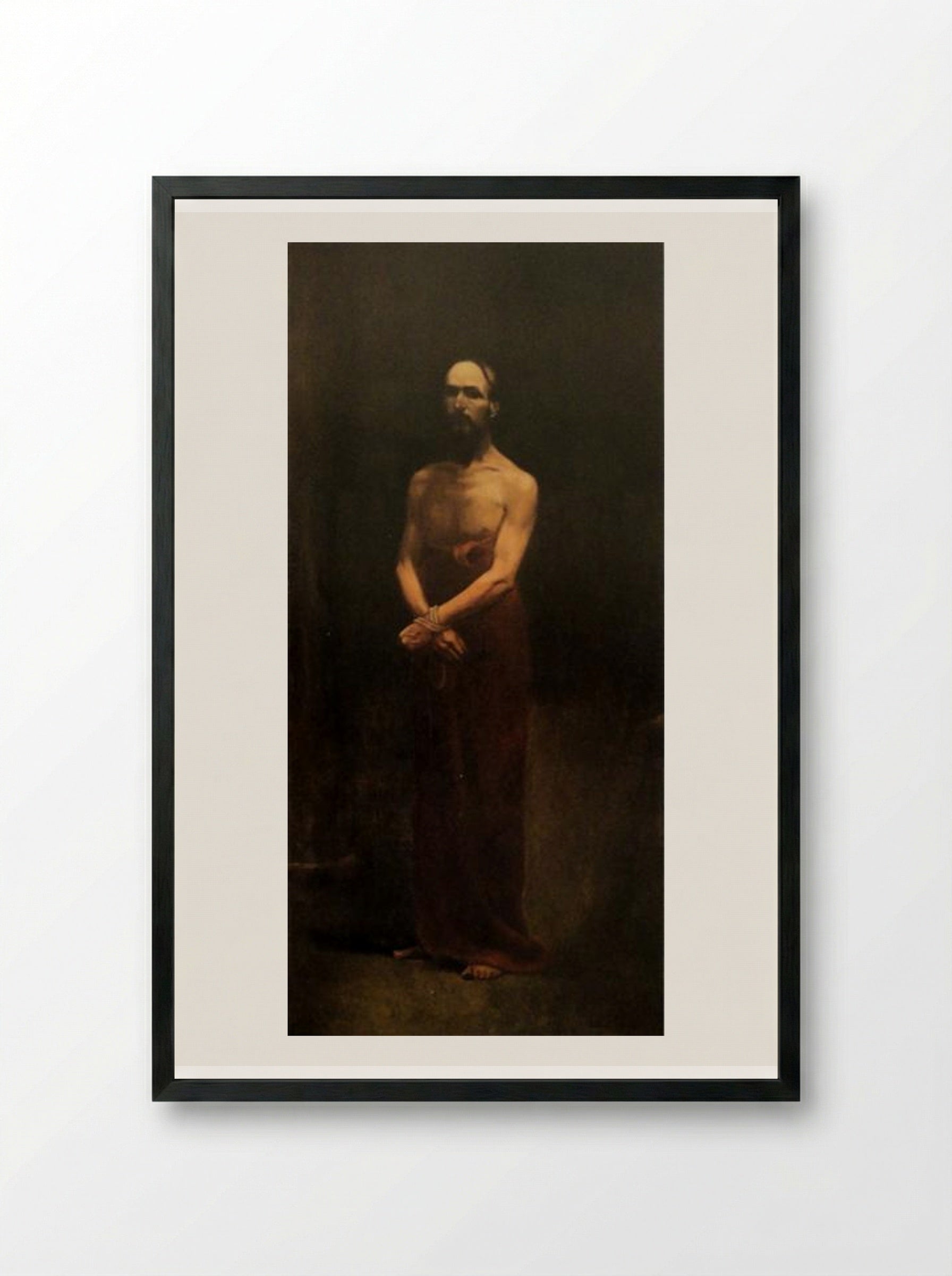 Ecce Homo - António Carneiro - Framed Print Black