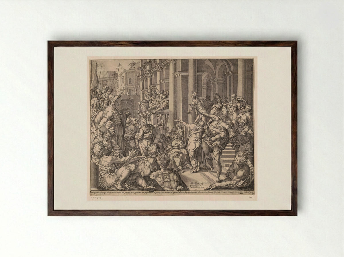 Ecce Homo - Balthasar Caymox - Framed Print Dark Wood