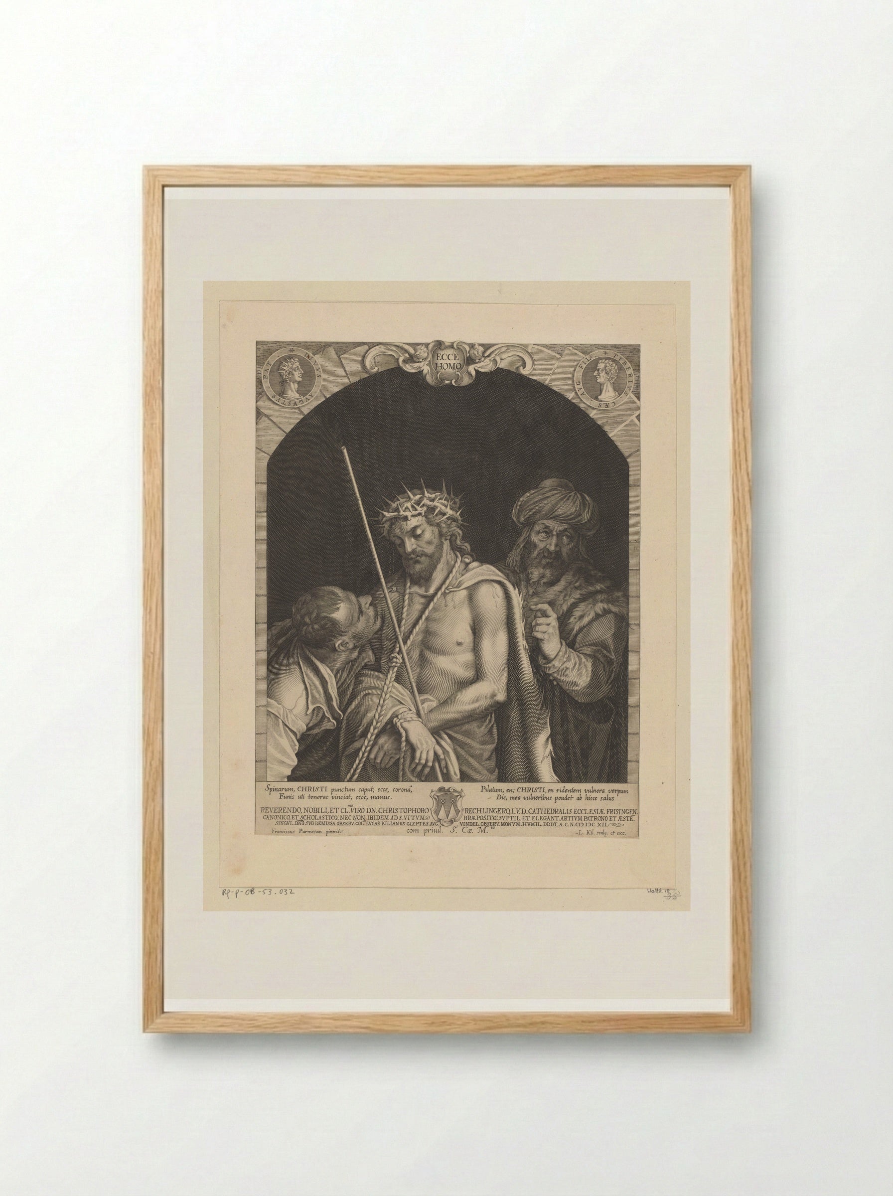 Ecce Homo - Lucas Kilian - Framed Print Wood