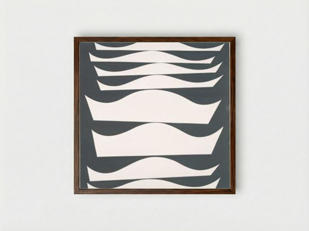 Echelonnement desaxe - Sophie Taeuber-Arp - Framed Print Dark Wood