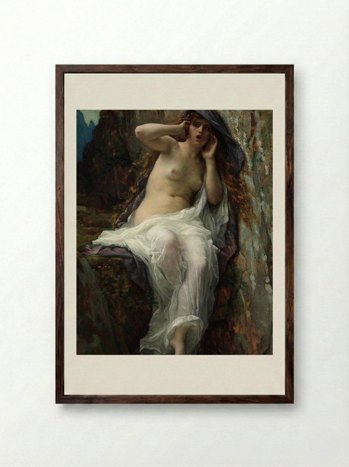 Echo - Alexandre Cabanel - Framed Print Dark Wood