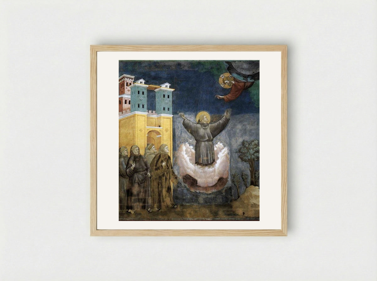 Ecstasy of St. Francis - Giotto di Bondone - Framed Print Wood