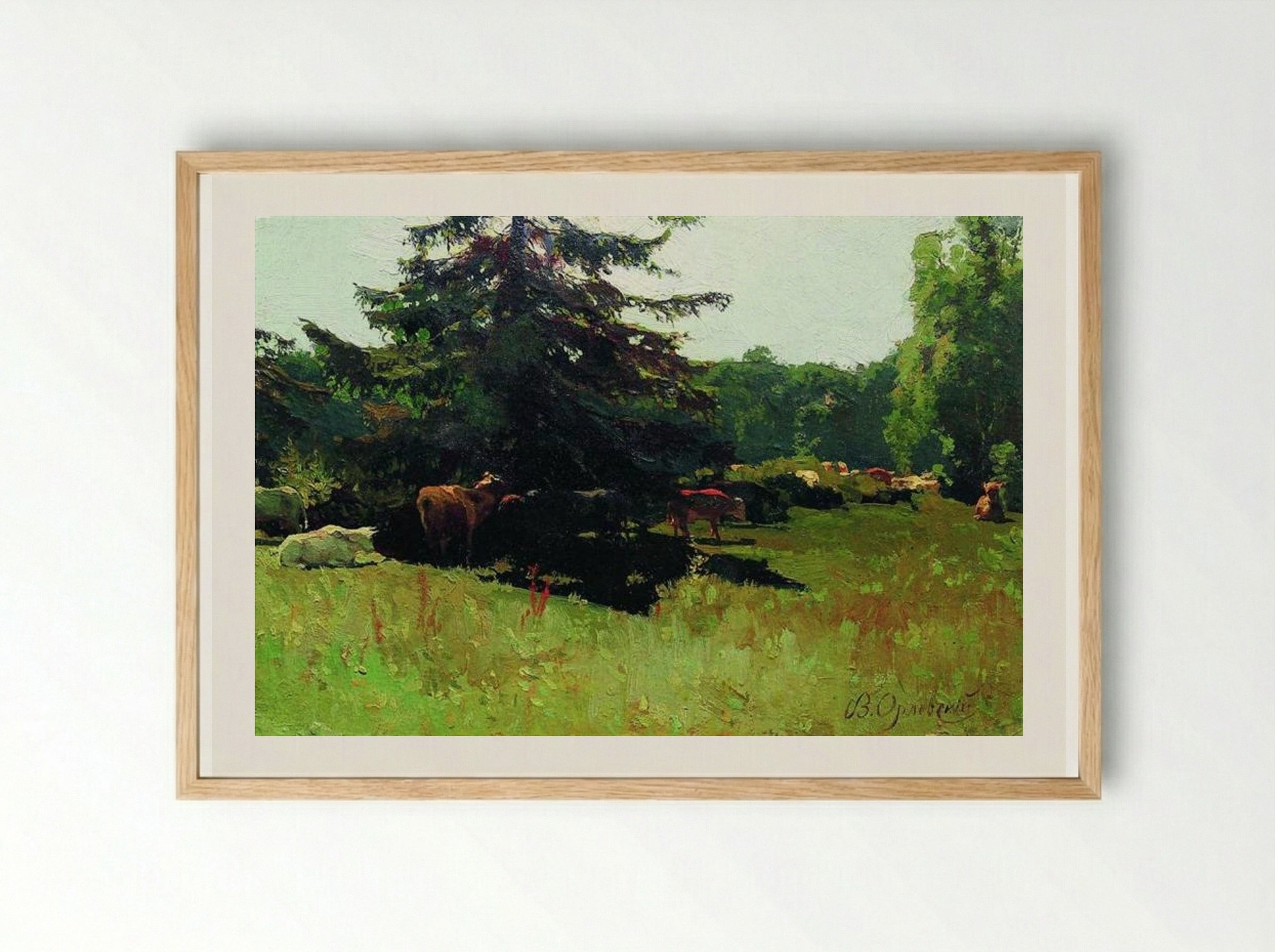 Edge of a Wood - Volodymyr Orlovsky - Framed Print Wood
