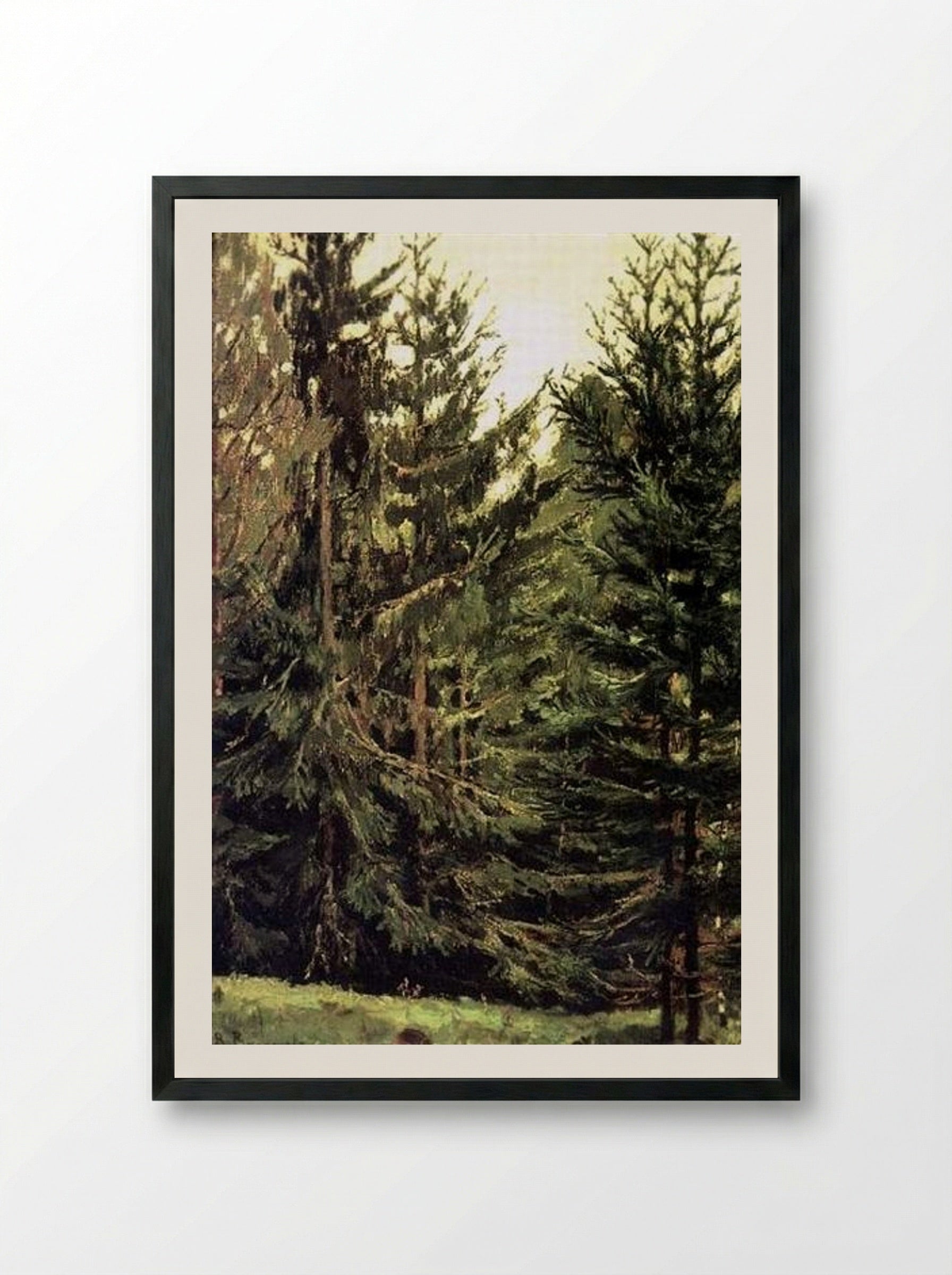 Edge of the Spruce Forest - Viktor Vasnetsov - Framed Print Black