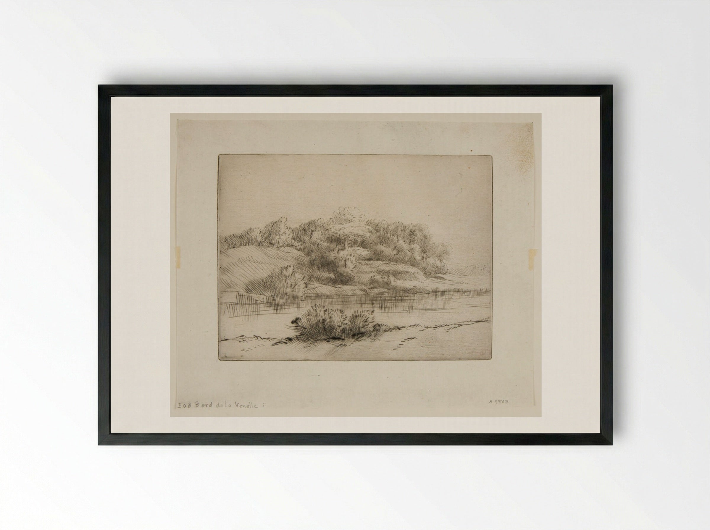 Edge of the Venelle - Alphonse Legros - Framed Print Black