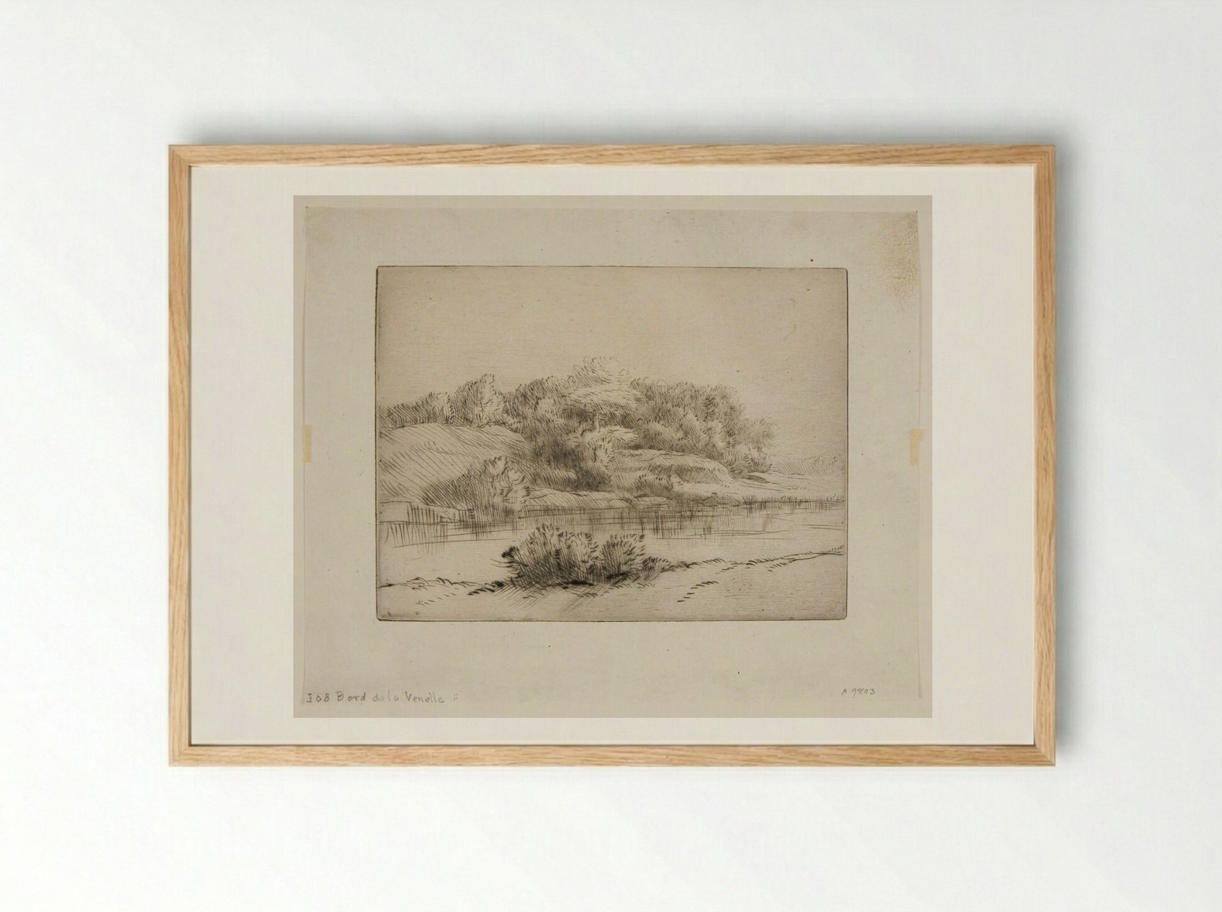 Edge of the Venelle - Alphonse Legros - Framed Print Wood
