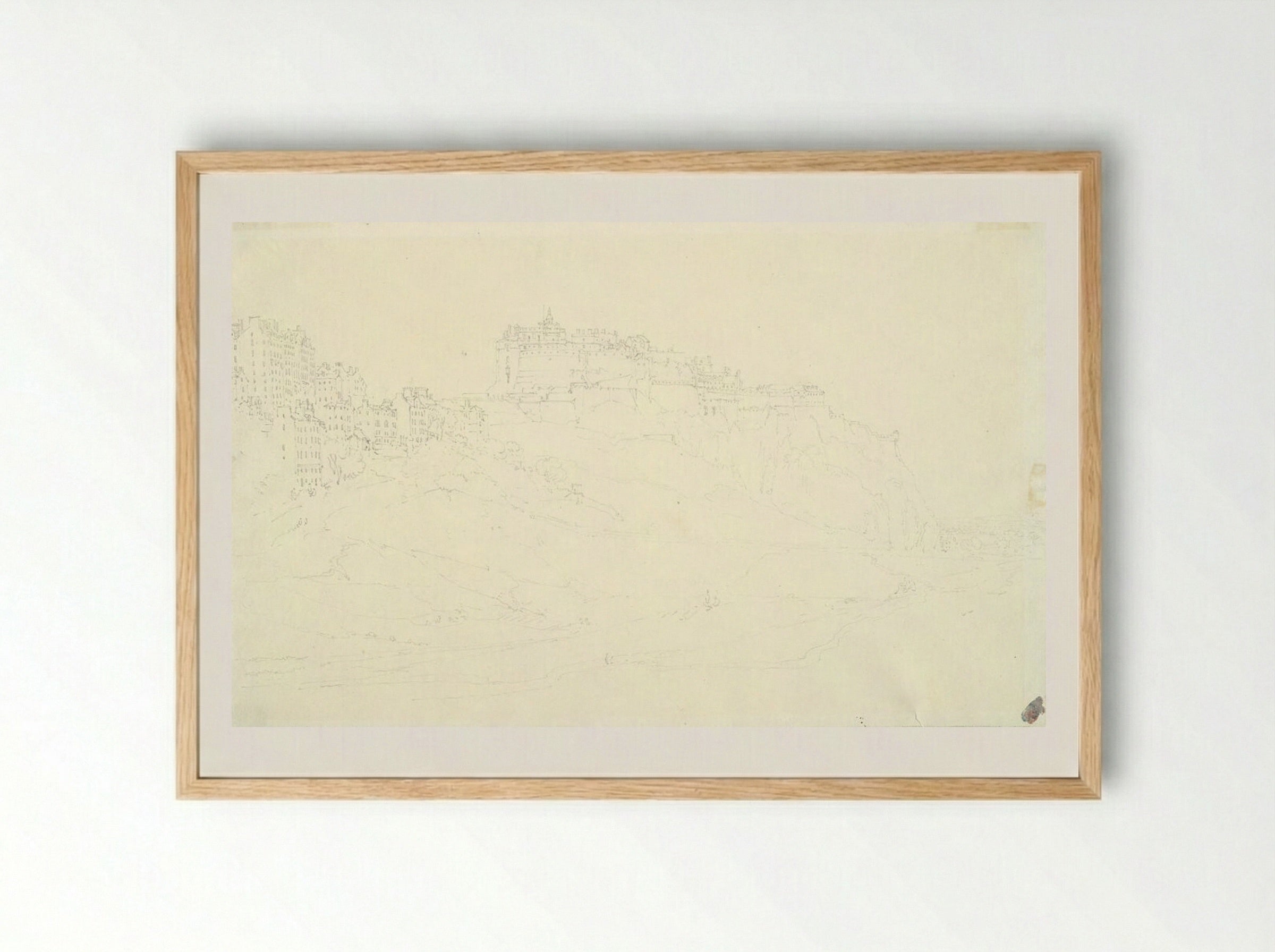 Edinburgh, Castle Hill - Joseph Mallord William Turner - Framed Print Wood