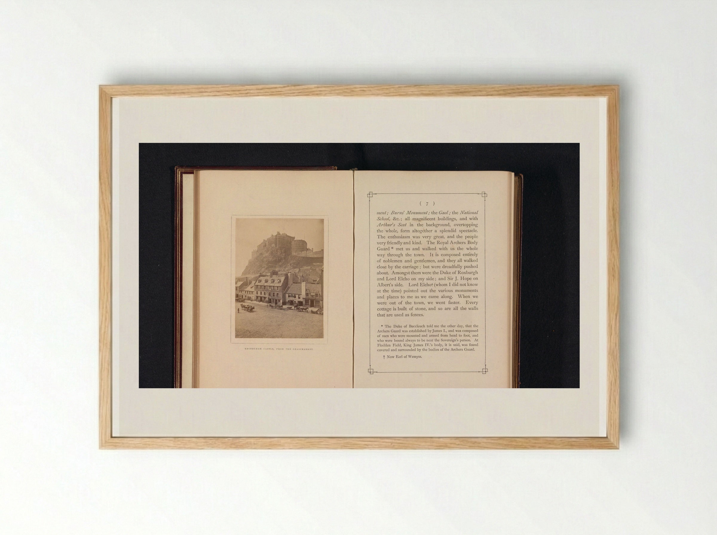 Edinburgh Castle, from the Grassmarket - George Washington Wilson - Framed Print Wood
