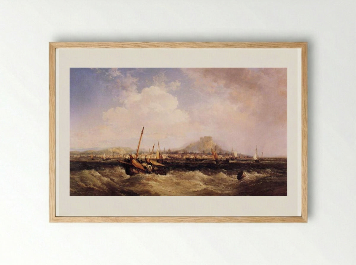 Edinburgh From Leith - James Webb - Framed Print Wood