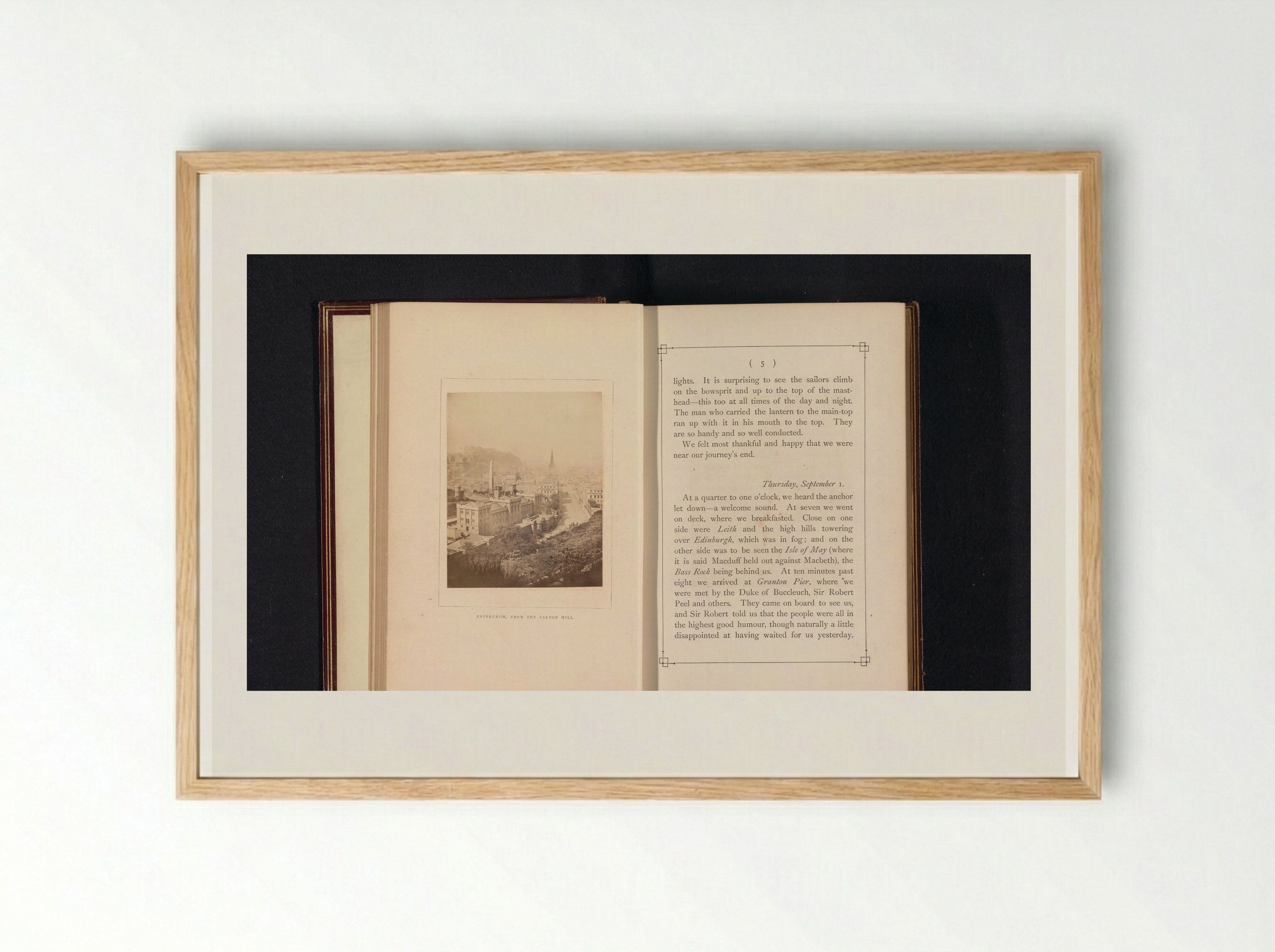 Edinburgh, from the Calton Hill - George Washington Wilson - Framed Print Wood