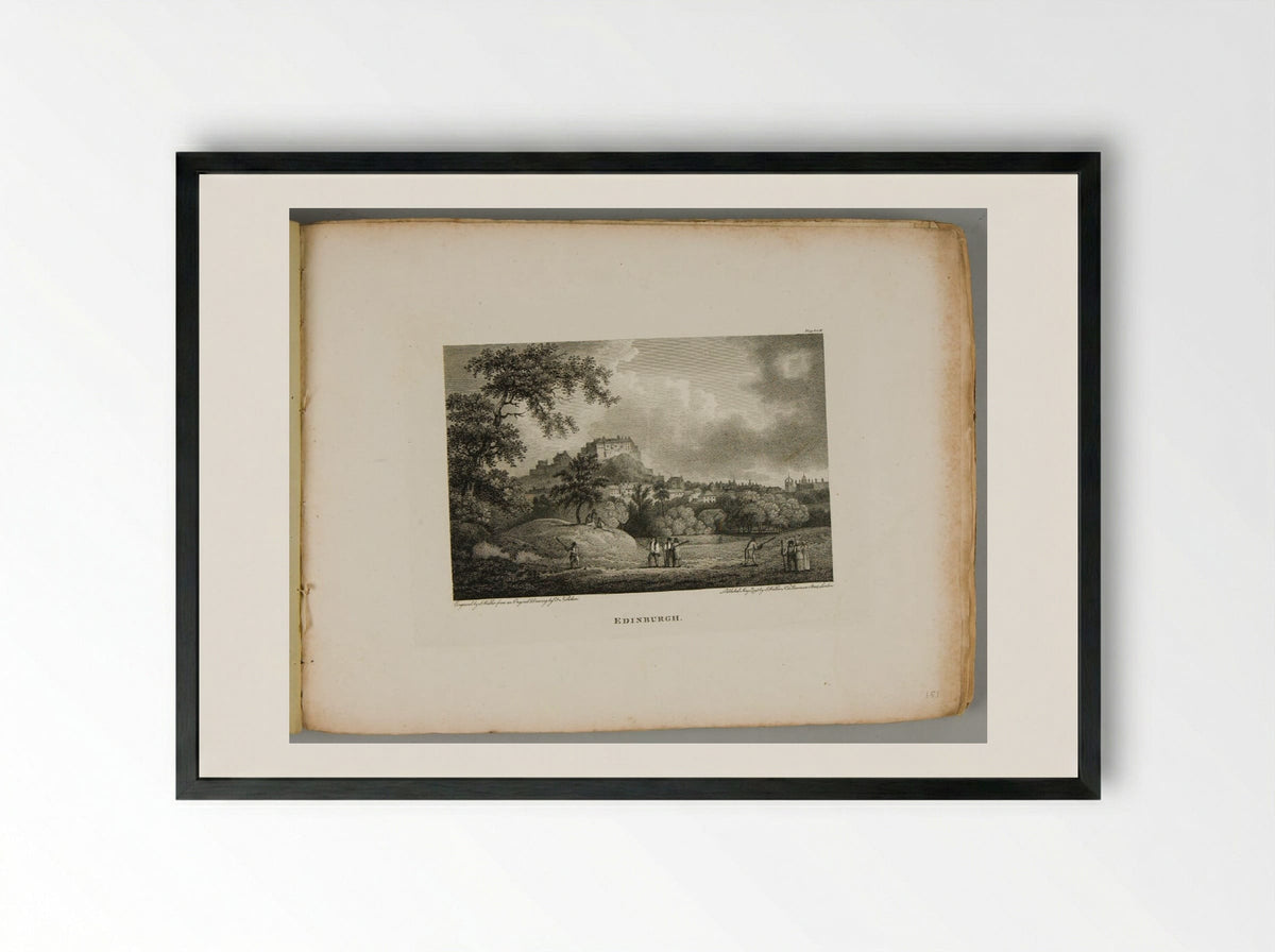 Edinburgh - John Walker - Framed Print Black