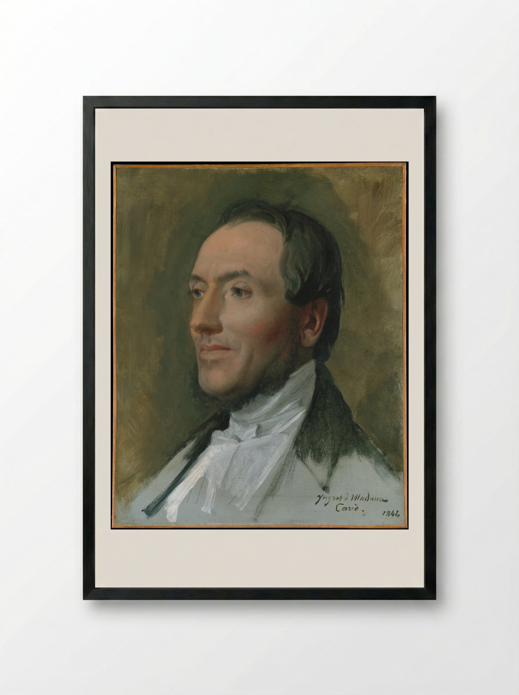 Edmond Cavé - Jean Auguste Dominique Ingres - Framed Print Black