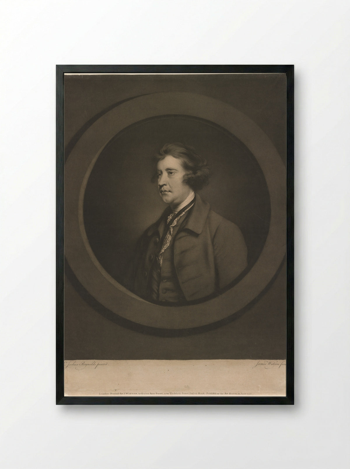Edmund Burke - James Watson - Framed Print Black