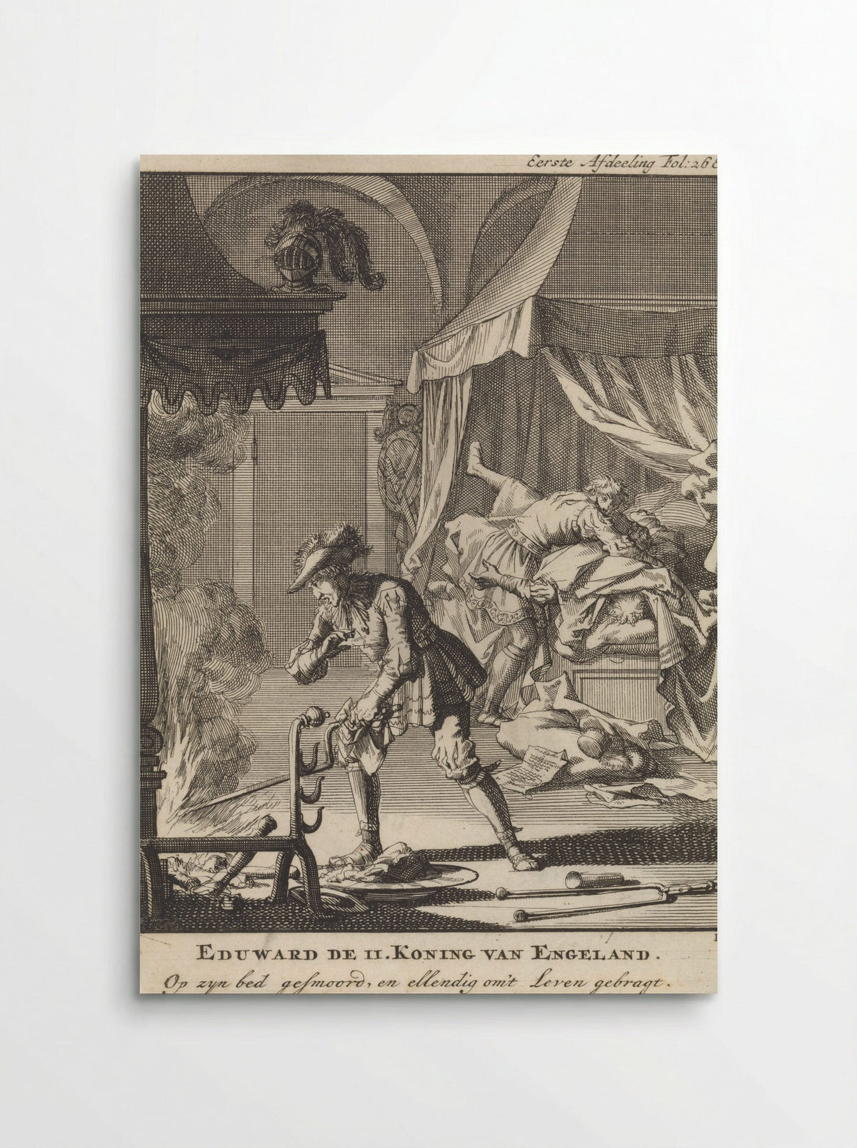 Eduard II van Engeland vermoord in zijn slaapkamer - Jan Claesz ten Hoorn - Poster