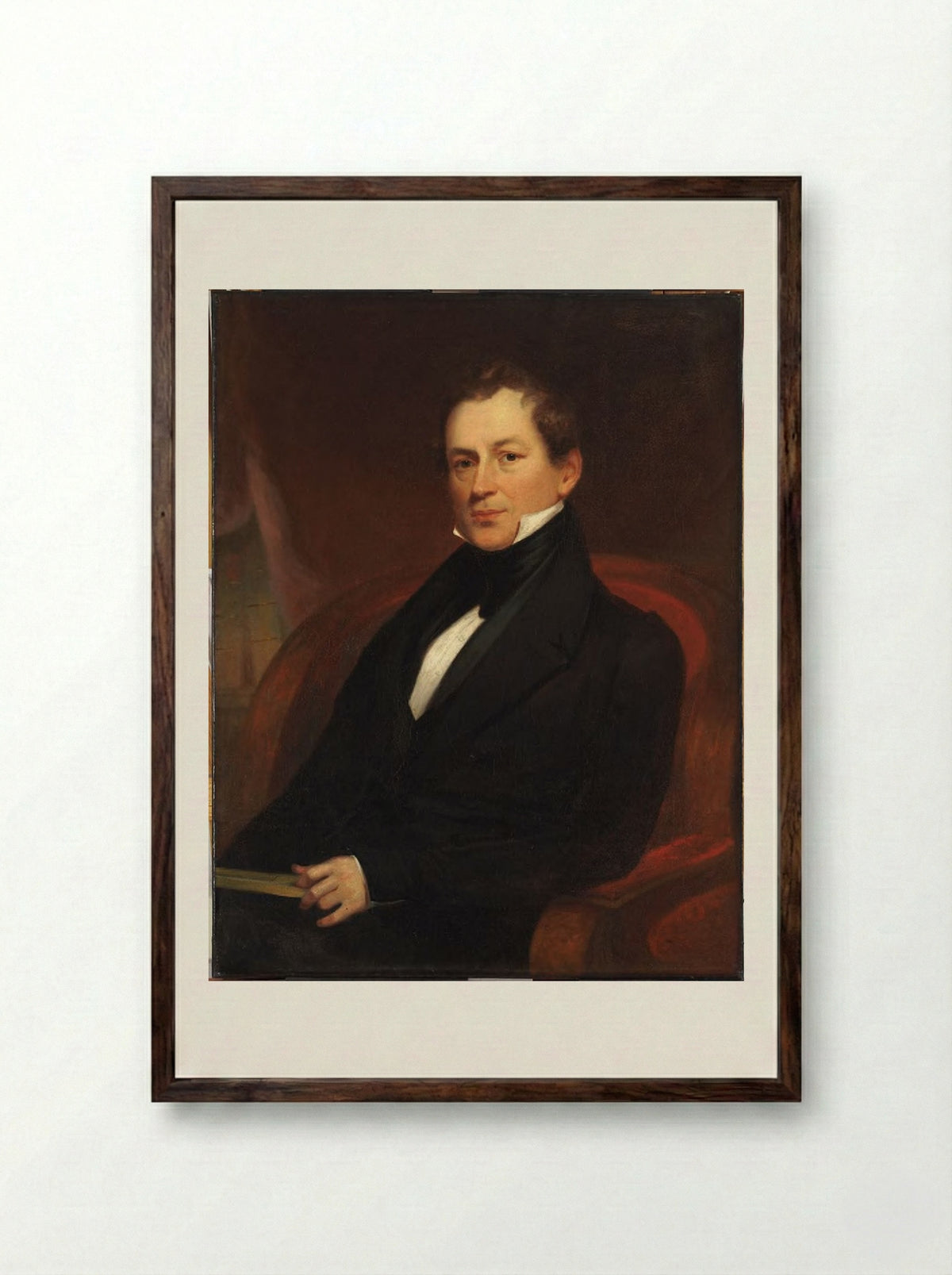 Edward Everett - Bass Otis - Framed Print Dark Wood