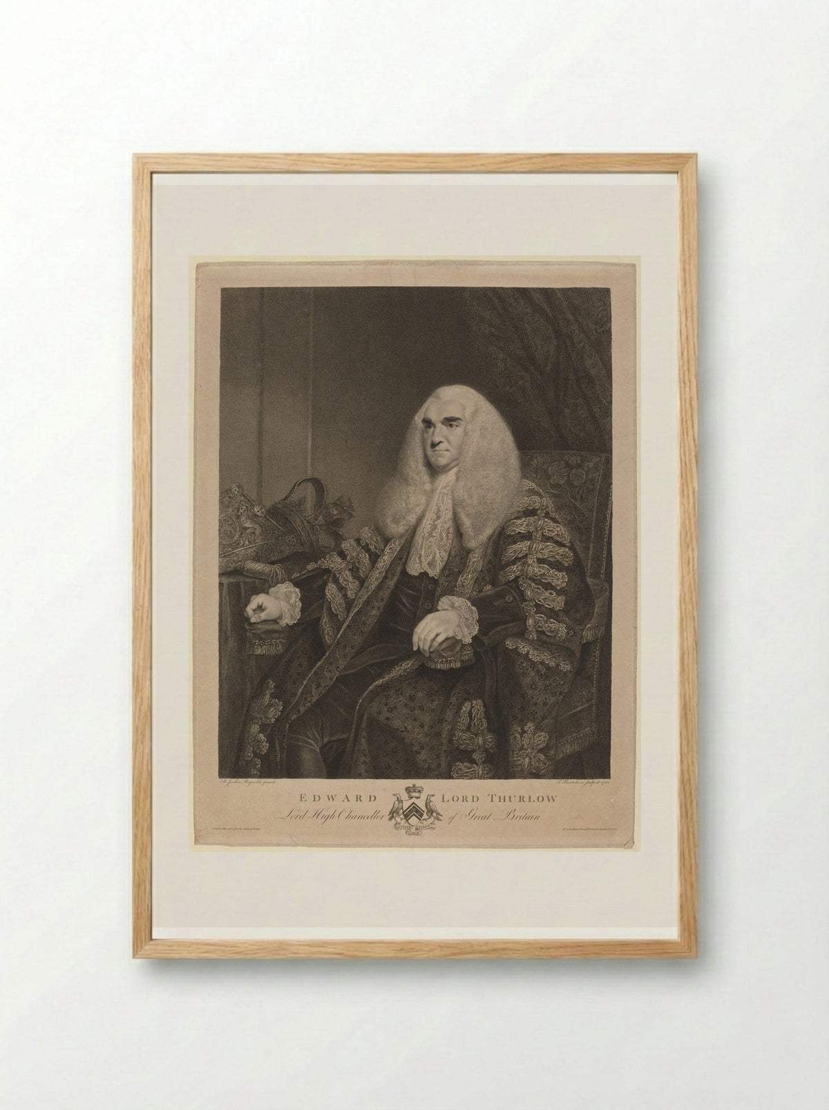 Edward Thurlow, 1st Baron Thurlow - Francesco Bartolozzi - Framed Print Wood