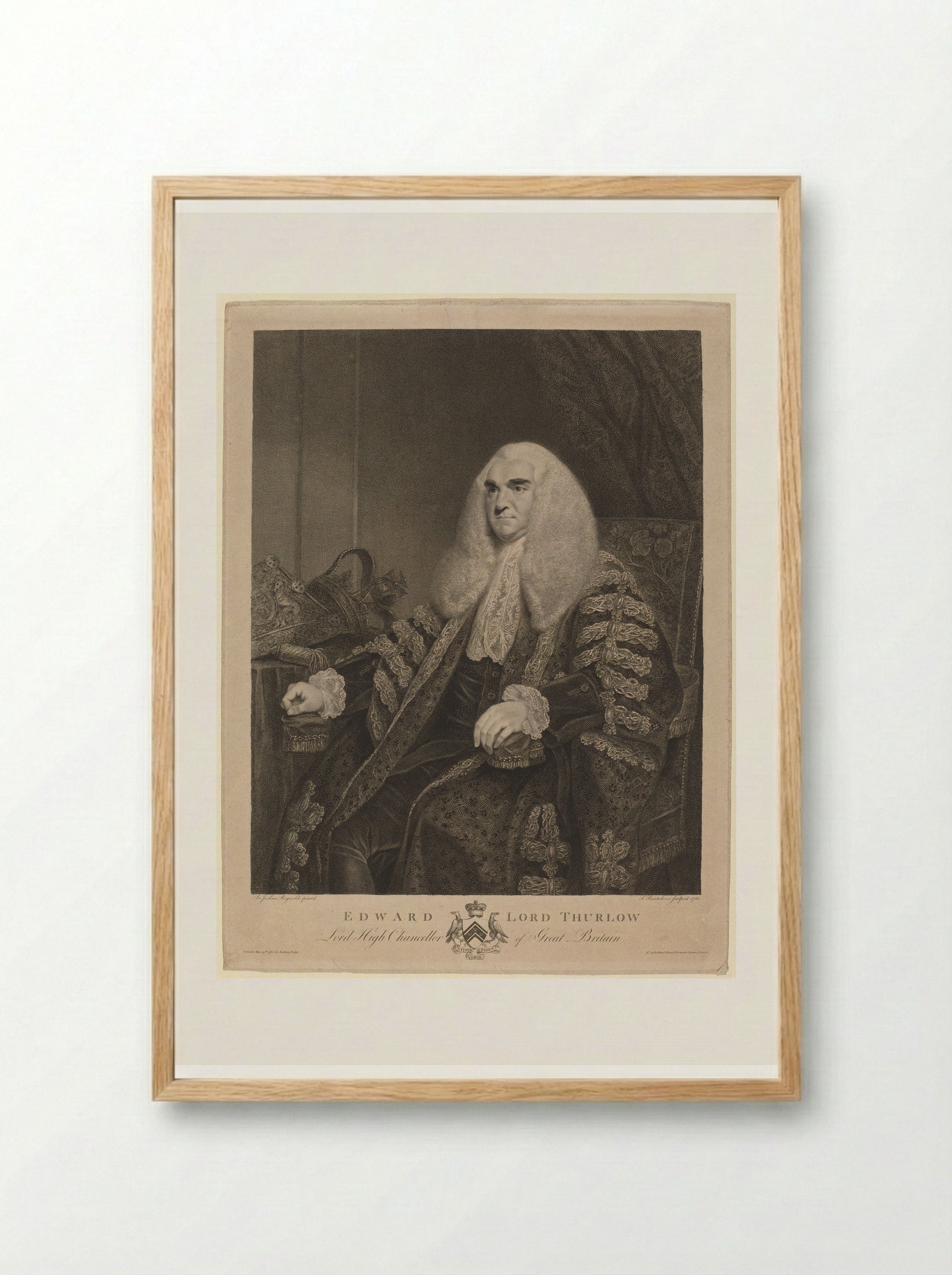 Edward Thurlow, 1st Baron Thurlow - Francesco Bartolozzi - Framed Print Wood