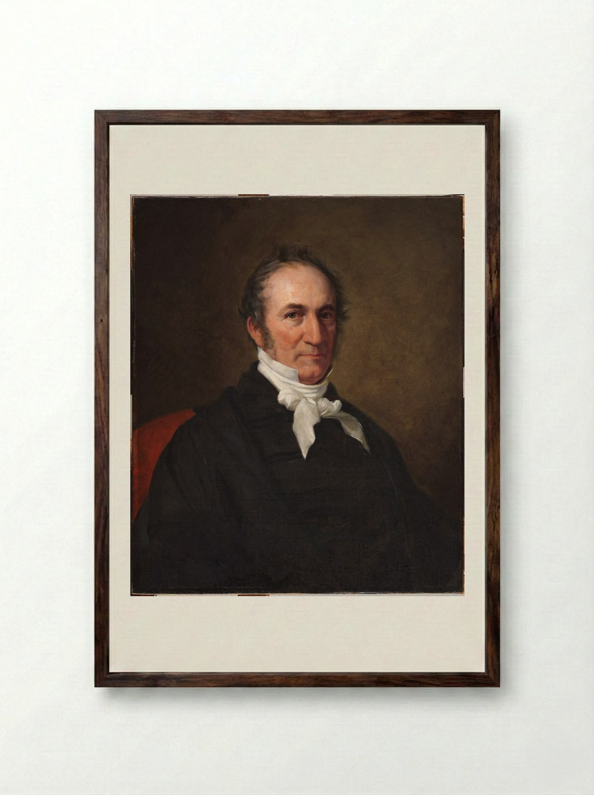 Edward Tyrell Channing - George Peter Alexander Healy - Framed Print Dark Wood