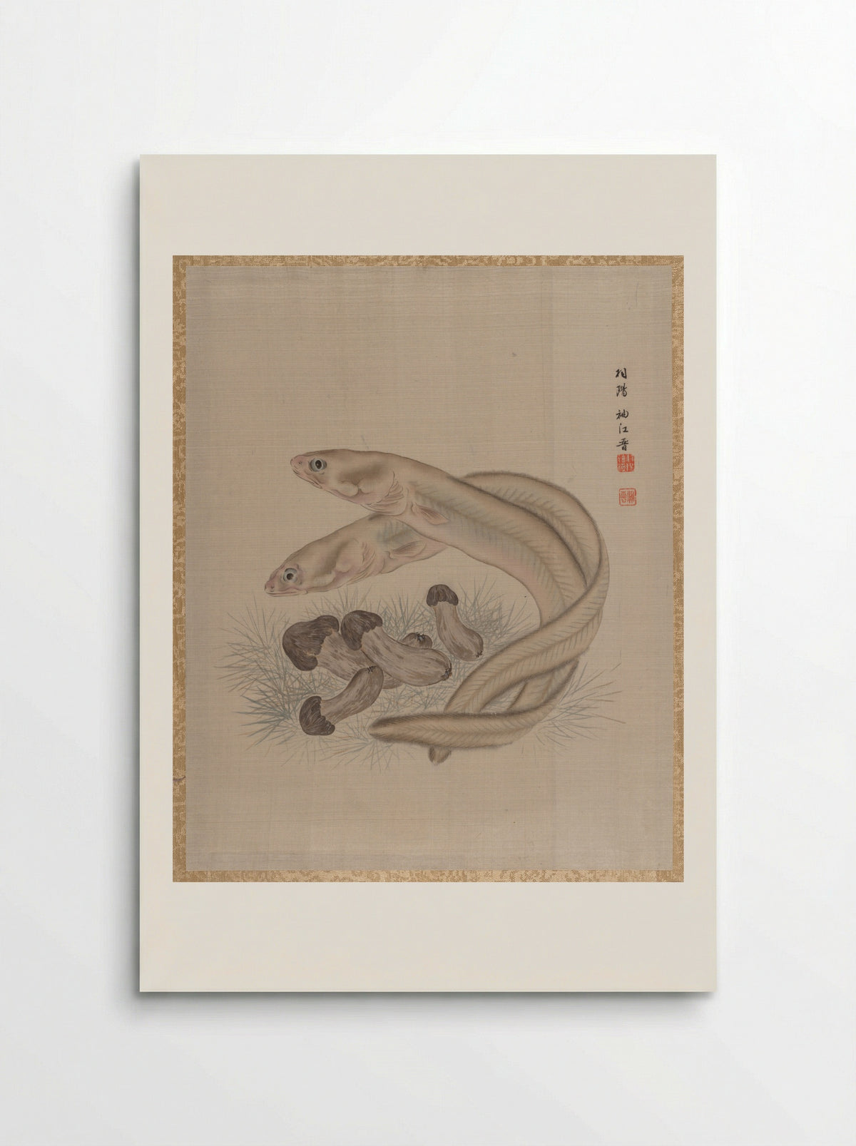 Eels and Matsutake Mushrooms - Seki Shūkō - Poster
