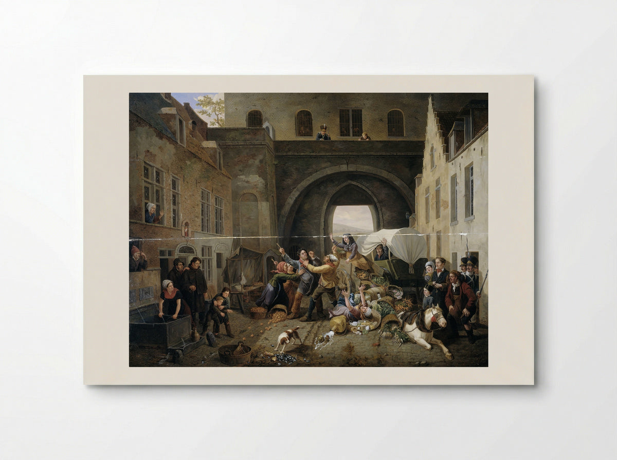Een aanrijding bij de Hallepoort te Brussel - Constantinus Fidelio Coene - Poster