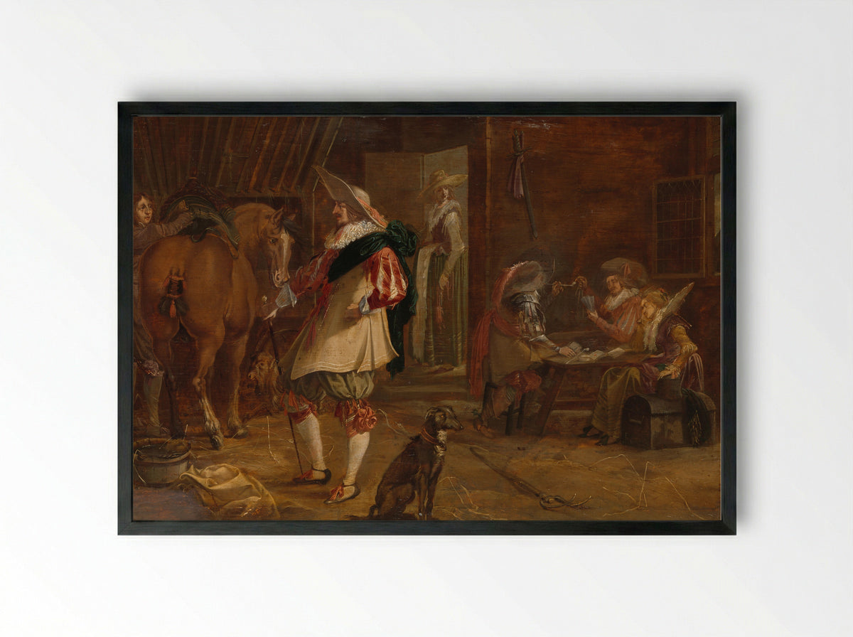 Een kortegaard - F. Jansen - Framed Print Black