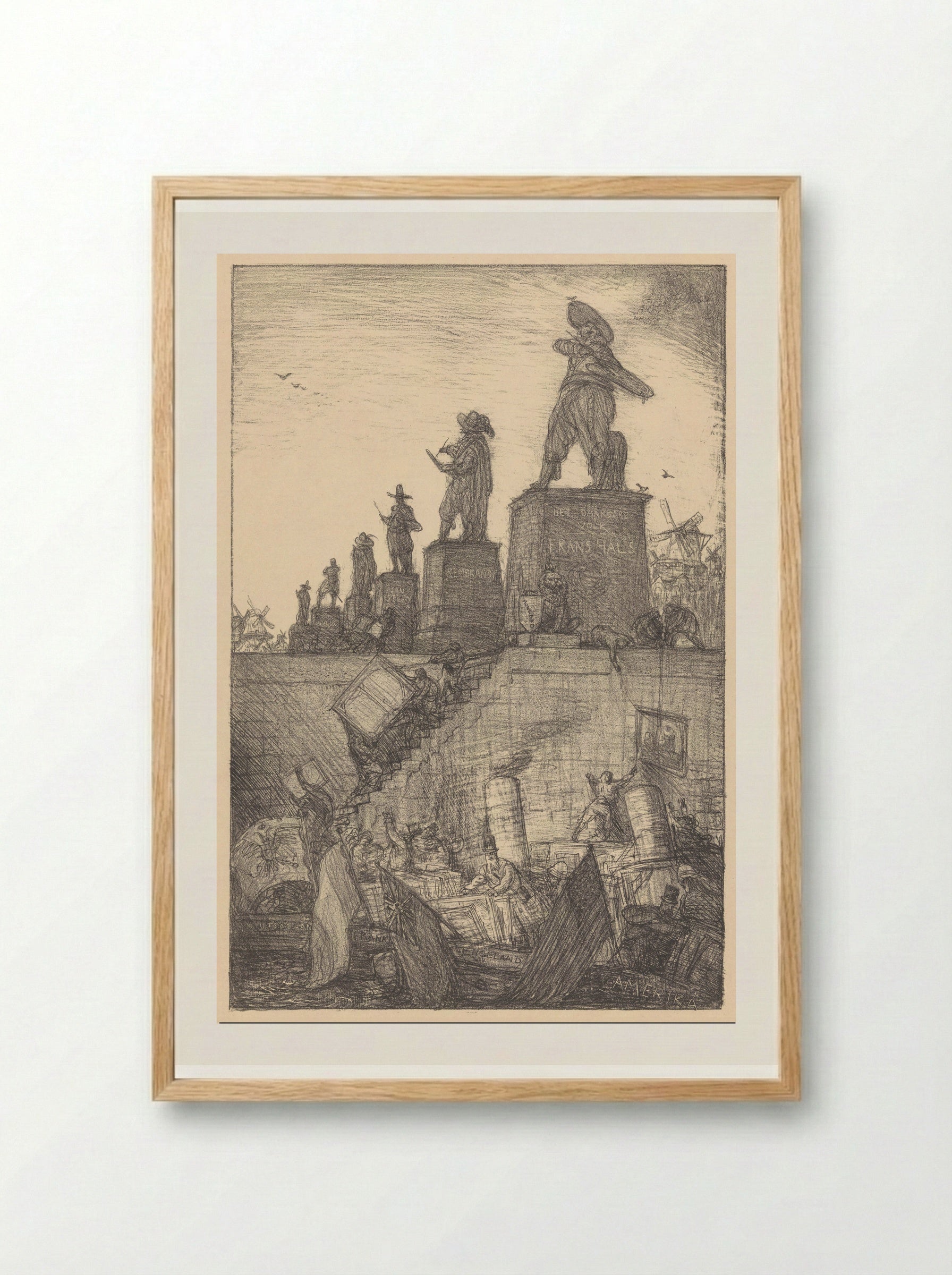 Een standbeeld voor Frans Hals - Marius Bauer - Framed Print Wood
