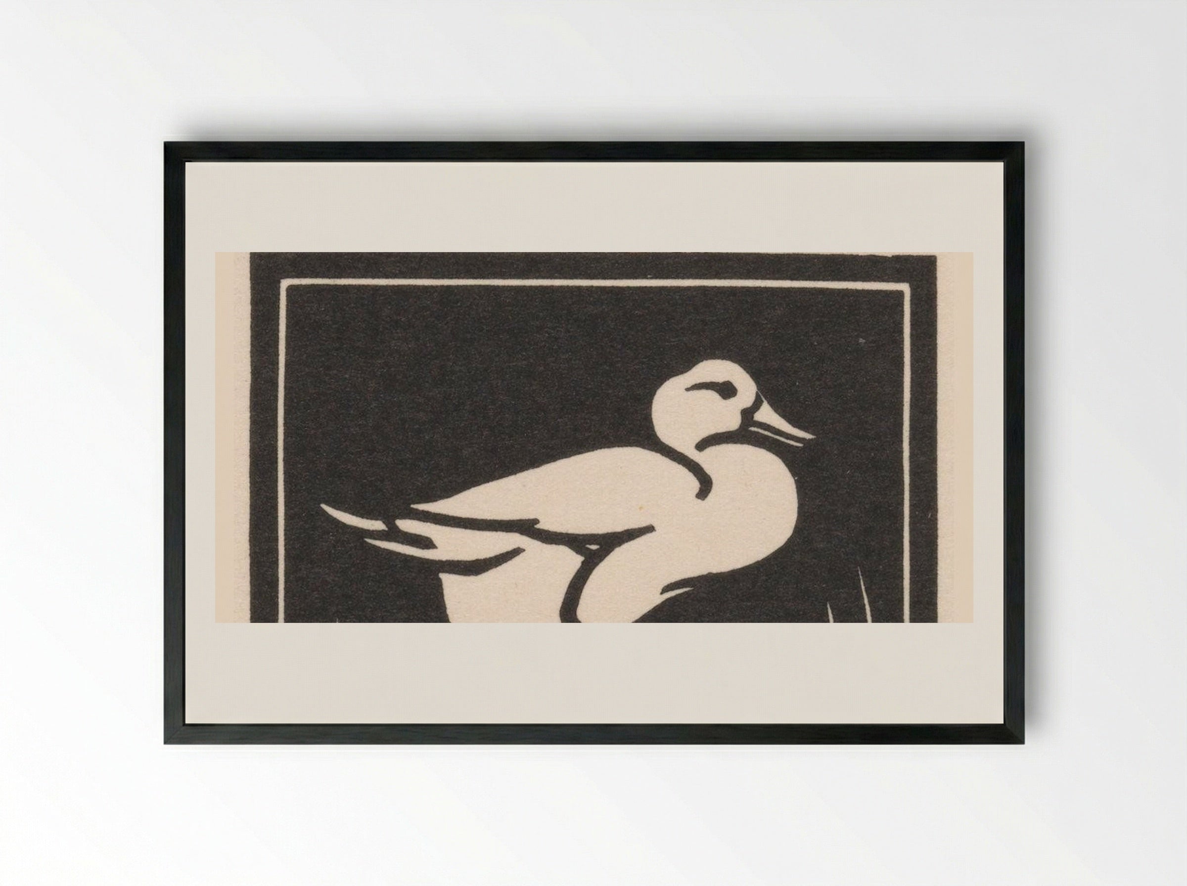 Eend (Duck) - Julie de Graag - Framed Print Black