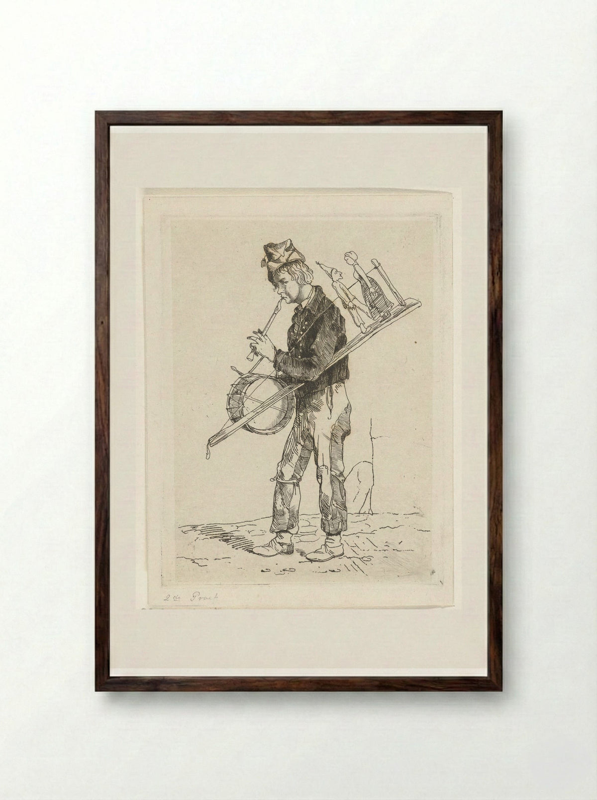 Eenmansorkest - Jacobus Ludovicus Cornet - Framed Print Dark Wood