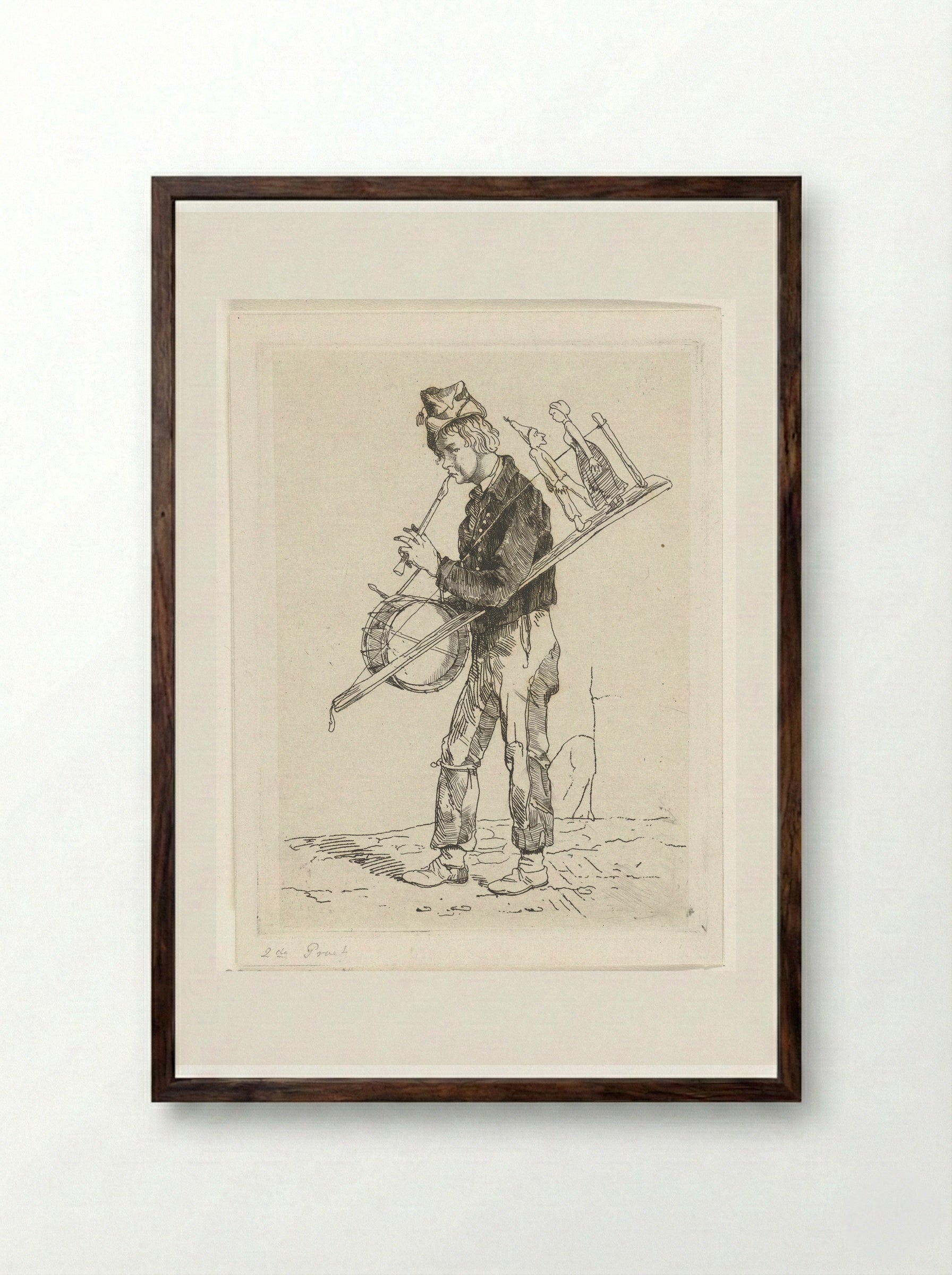 Eenmansorkest - Jacobus Ludovicus Cornet - Framed Print Dark Wood