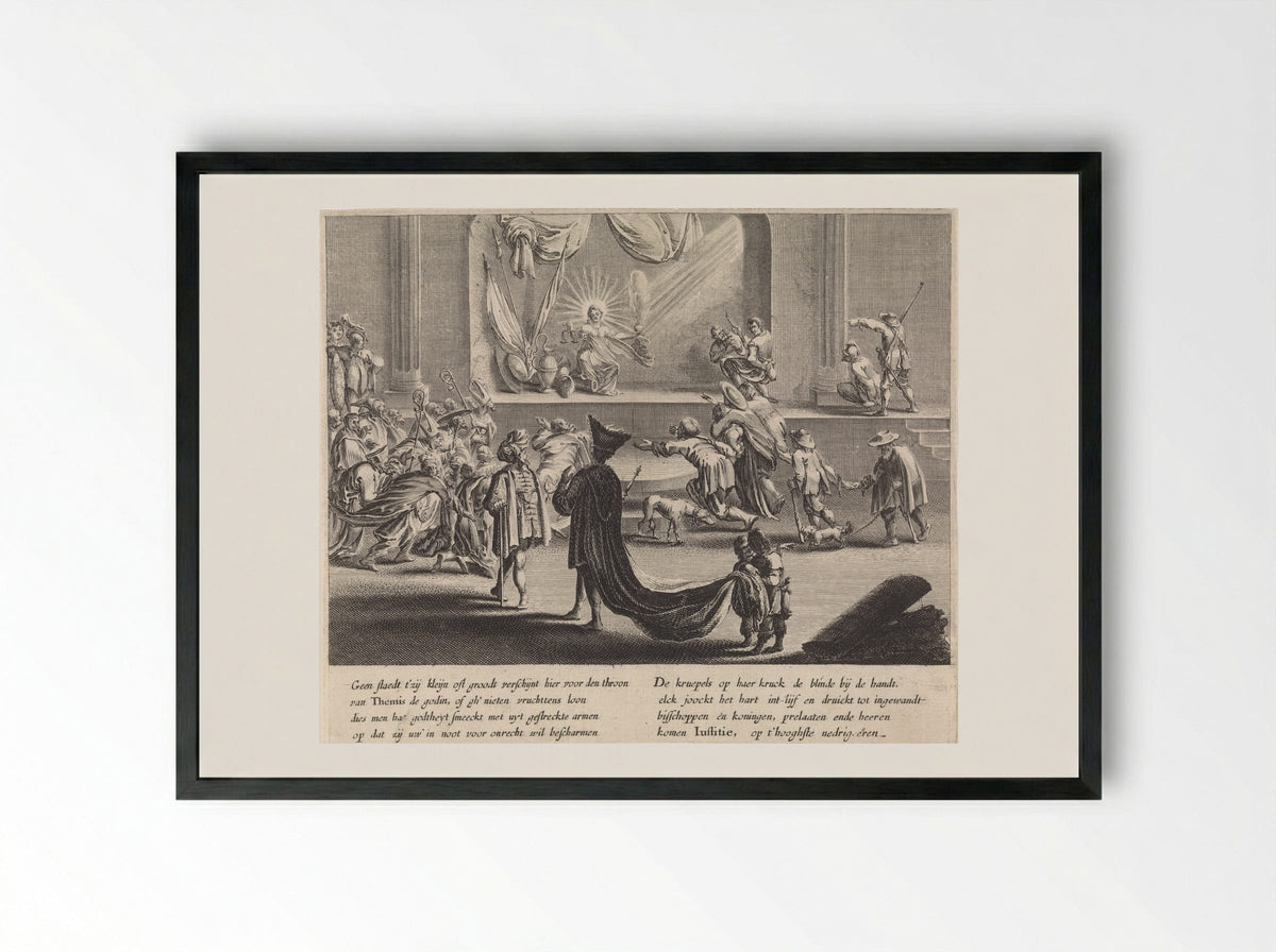 Eerbetoon aan Justitia - Pieter Nolpe - Framed Print Black