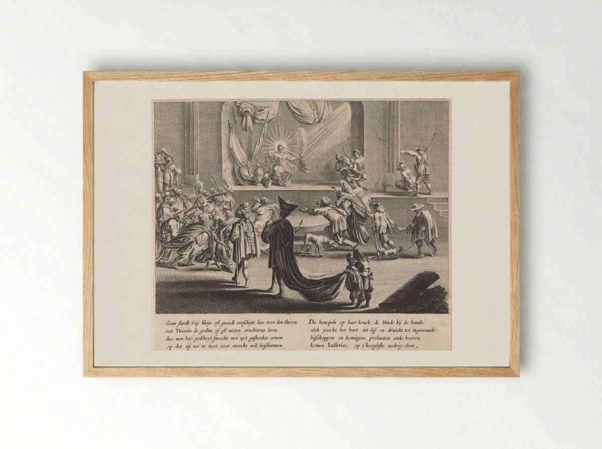 Eerbetoon aan Justitia - Pieter Nolpe - Framed Print Wood