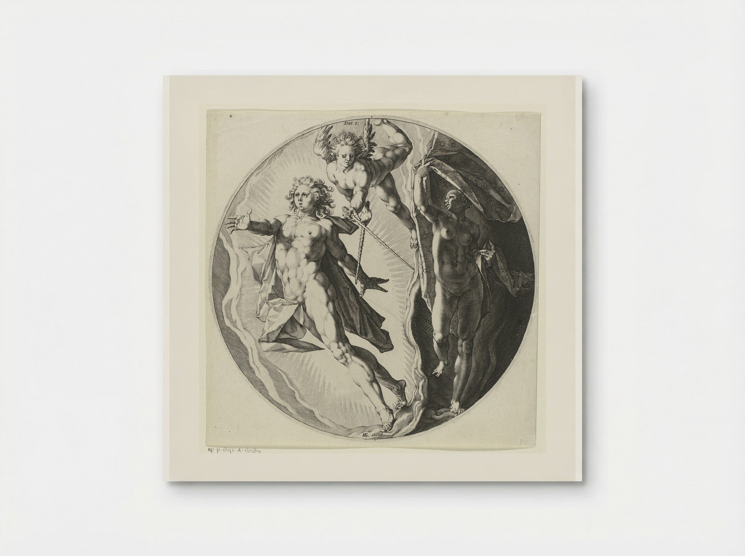 Eerste scheppingsdag: scheiding van licht en duisternis - Jan Harmensz. Muller - Poster