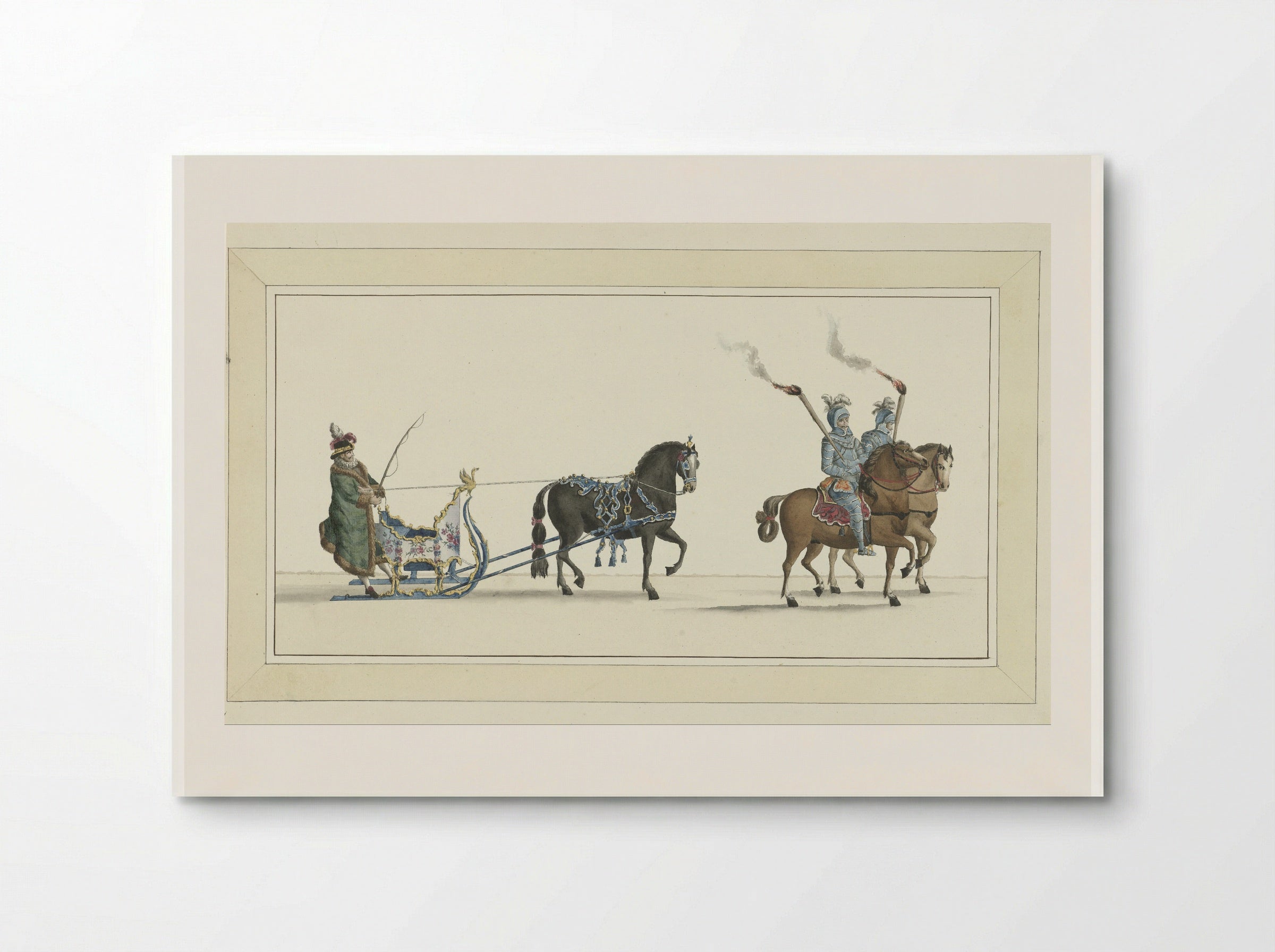 Eerste slede (The First Sleigh) - Abraham Delfos - Poster
