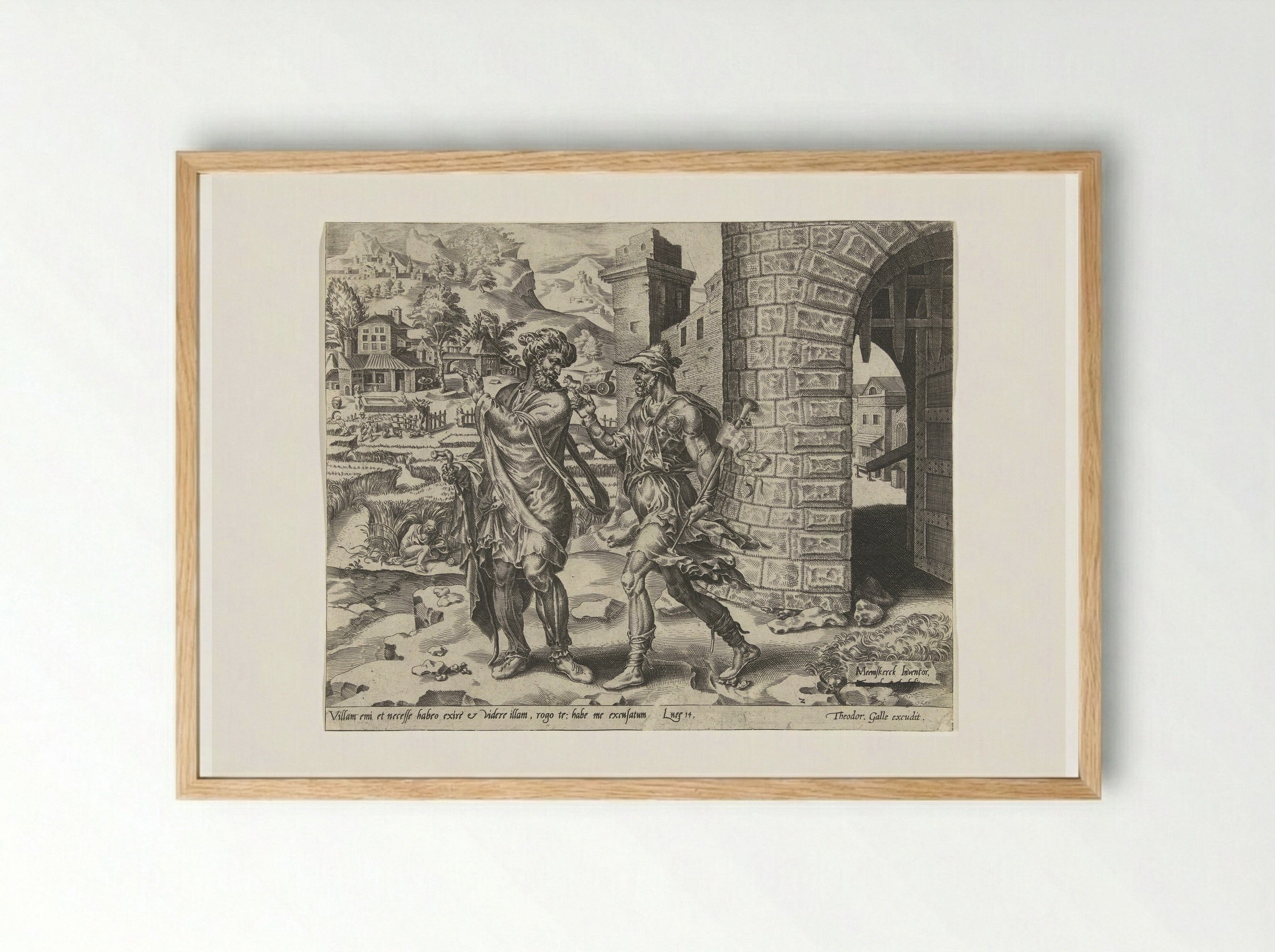 Eerste voorwendsel: de nieuwe akker - Dirck Volckertsz. Coornhert - Framed Print Wood