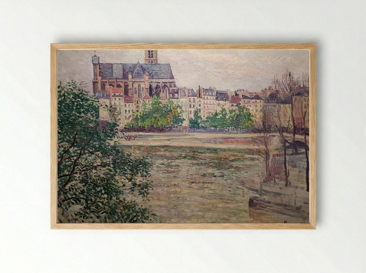 Eglise Saint-Gervais - Maximilien Luce - Framed Print Wood